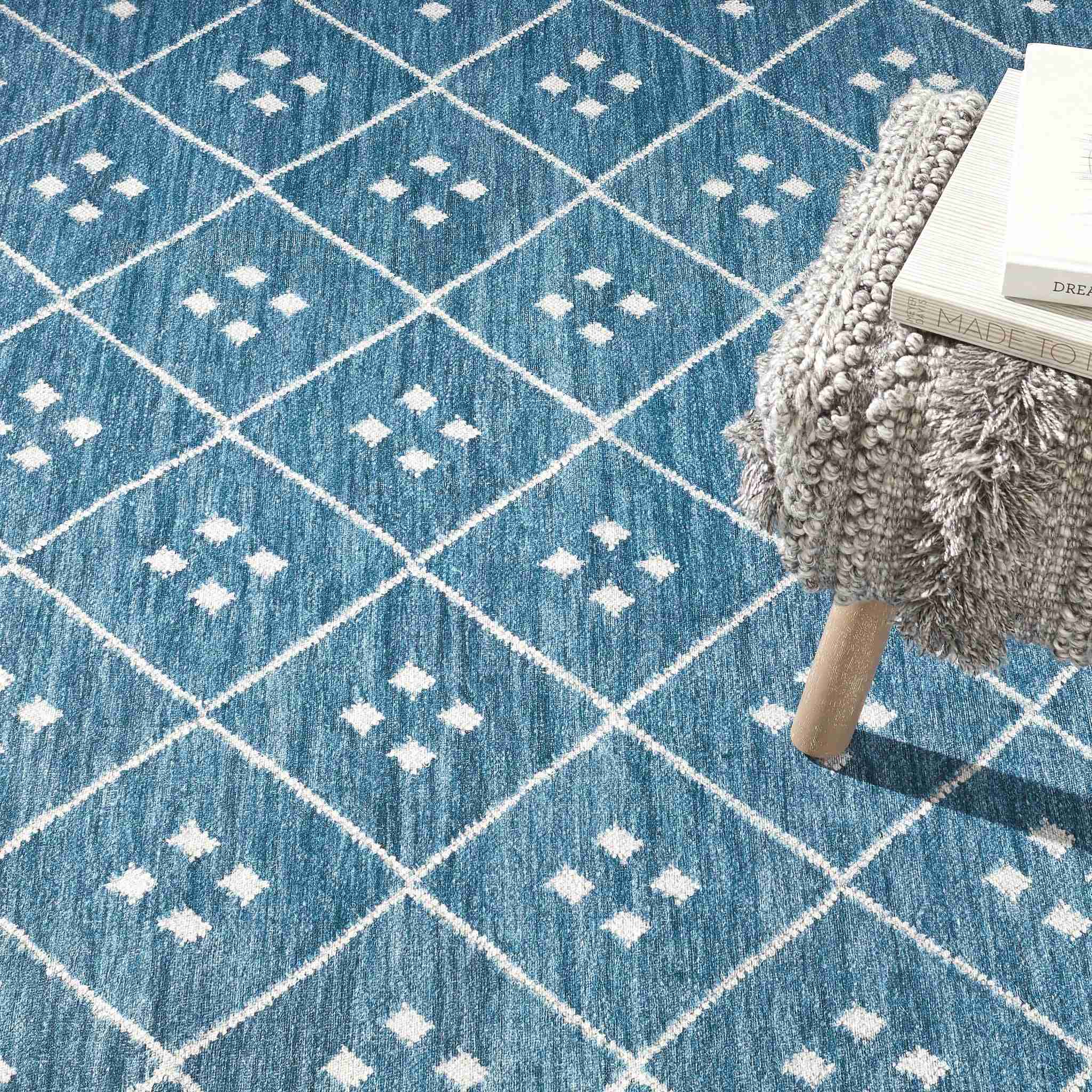 Kota Indigo Machine Washable Rug - Image 2
