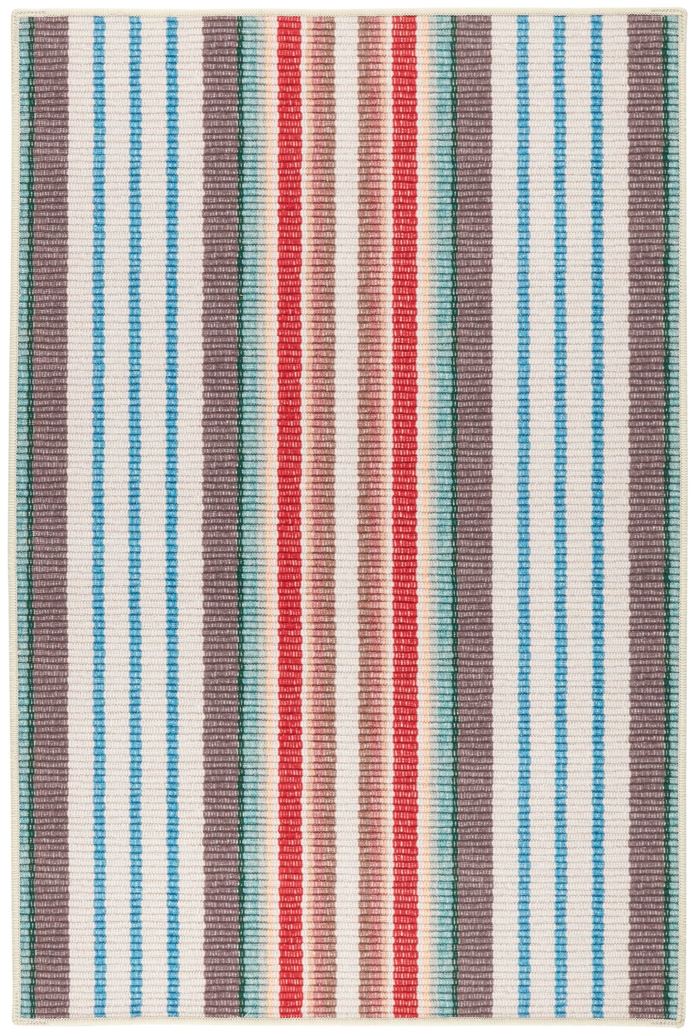 Ranch Stripe Multi Machine Washable Rug - Image 1