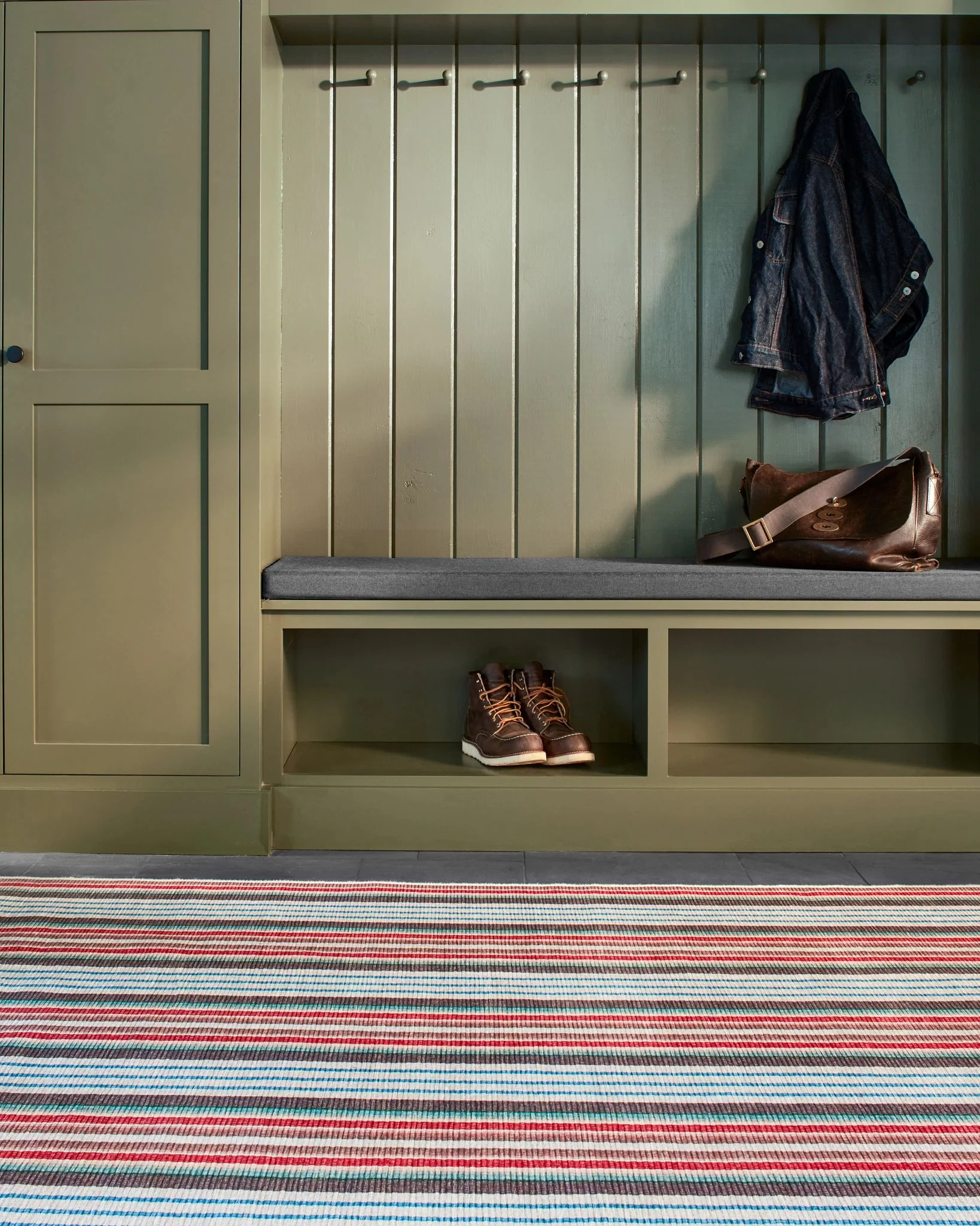 Ranch Stripe Multi Machine Washable Rug - Image 3