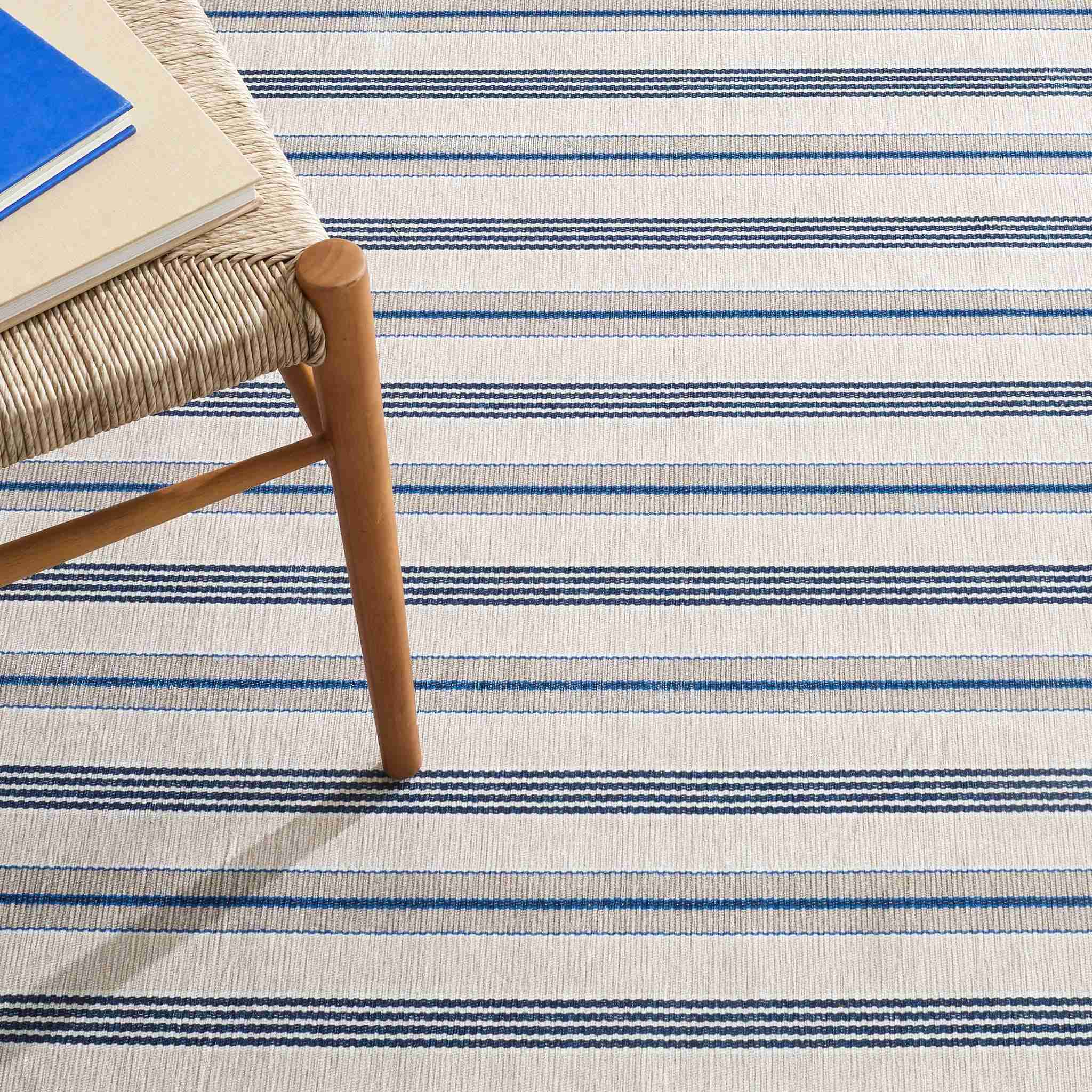 Nimes Ticking Neutral Machine Washable Rug - Image 2