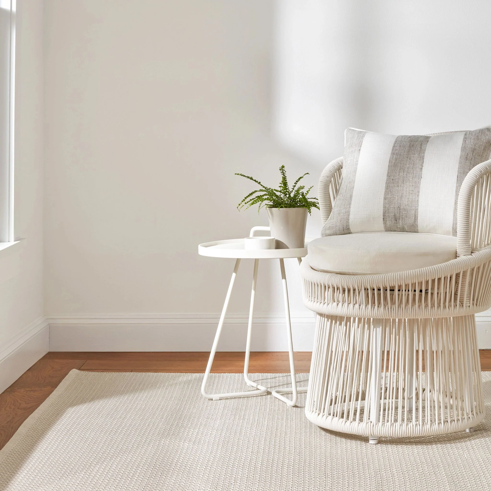 Finn Platinum Handwoven Indoor/Outdoor Rug - Image 2