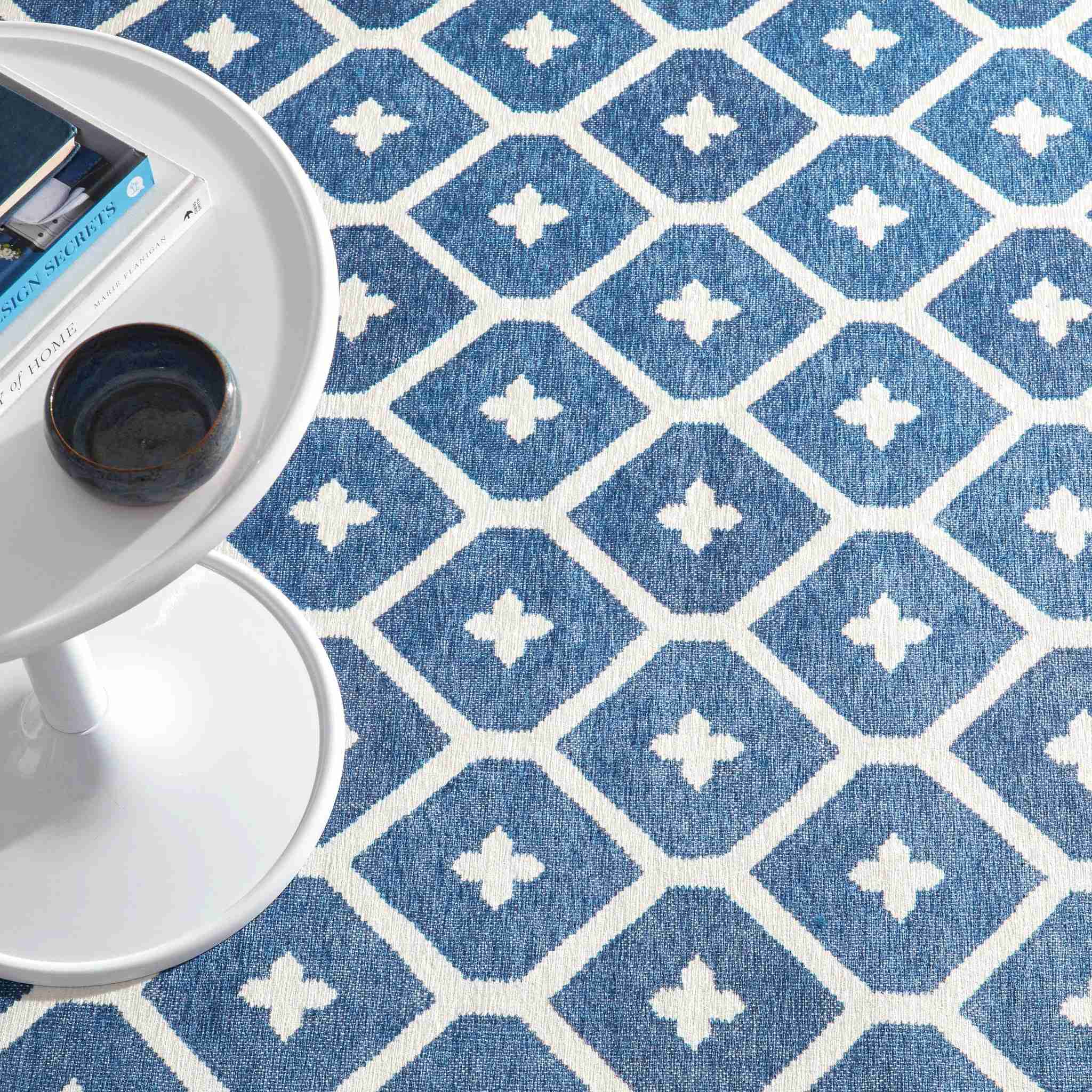 Elizabeth Navy Machine Washable Rug - Image 2