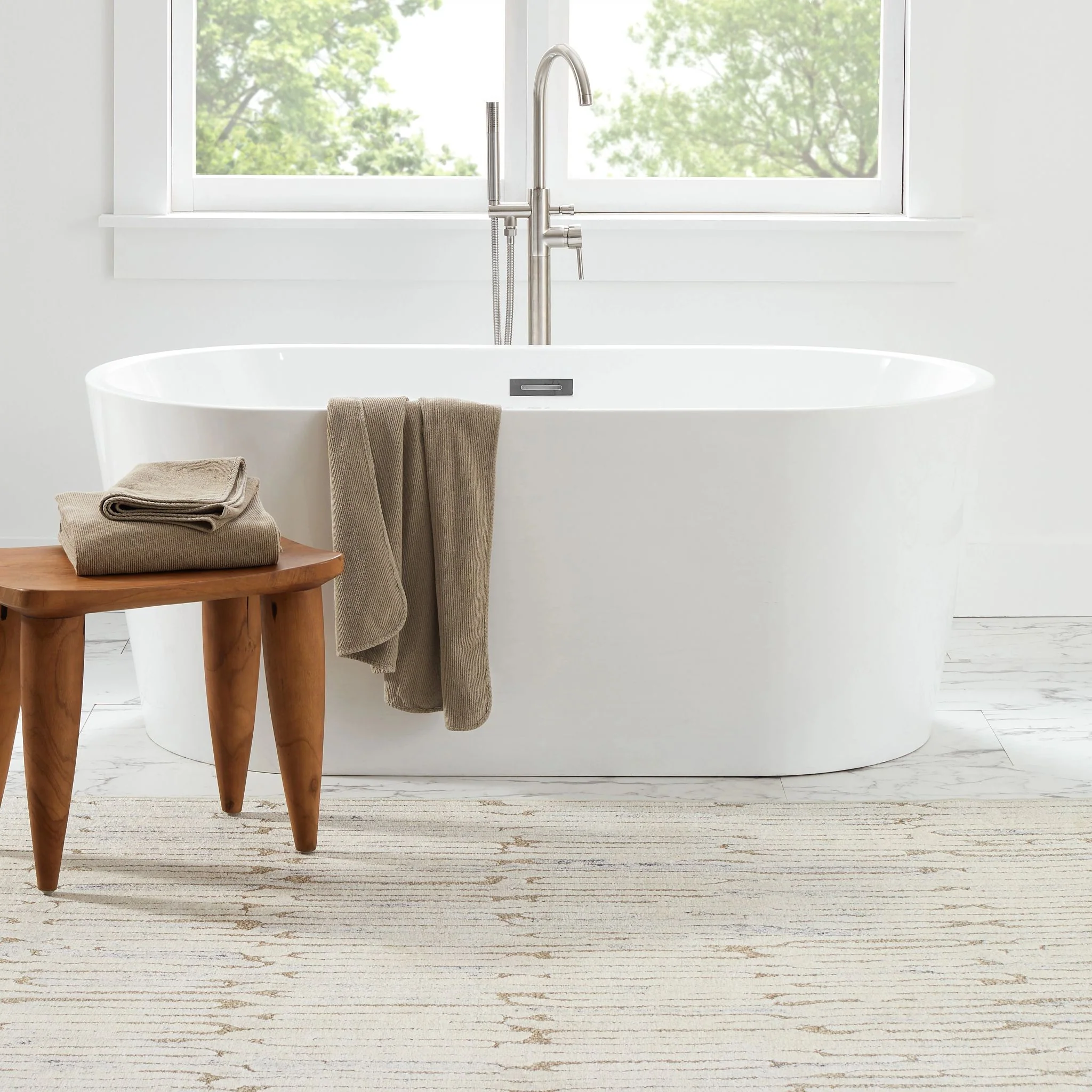Malone Oatmeal Machine Washable Rug - Image 3