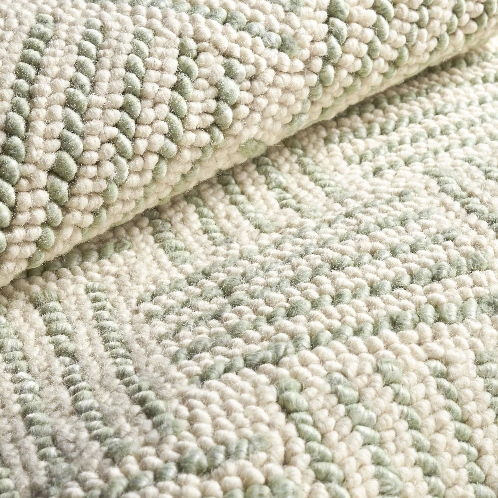 Layers Desert Sage Hand Hooked Wool Rug - Image 3
