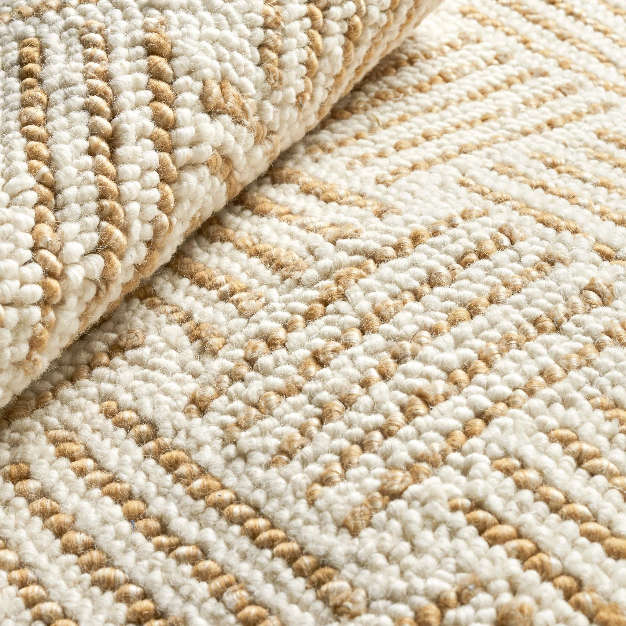 Layers Ochre Hand Hooked Wool Rug - Image 2