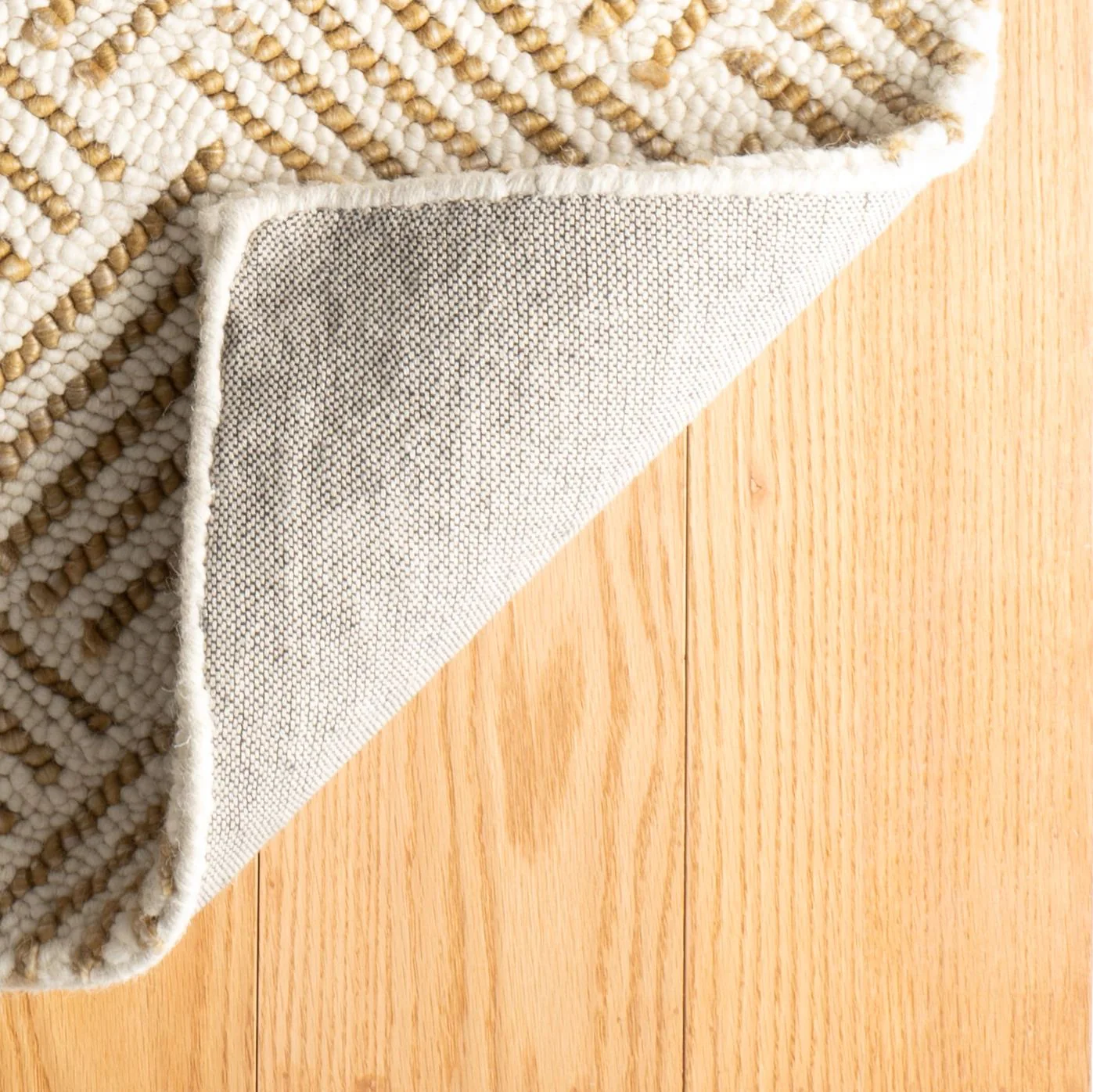 Layers Ochre Hand Hooked Wool Rug - Image 3