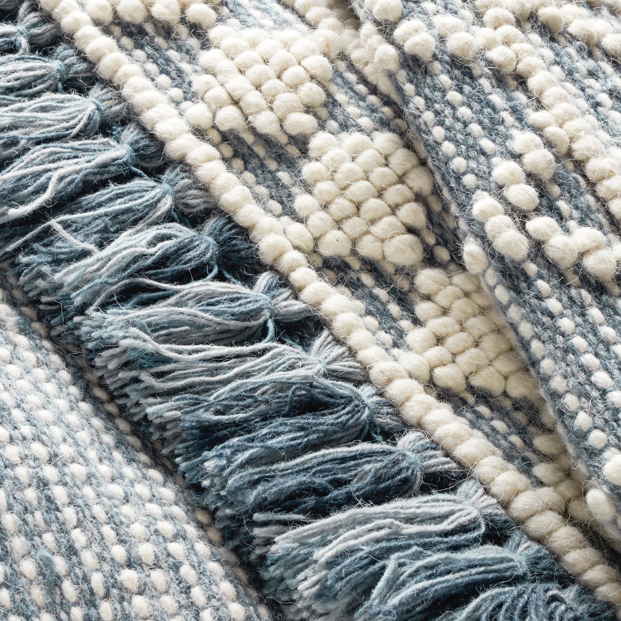 Pembrook Blue Handwoven Wool Rug - Image 2