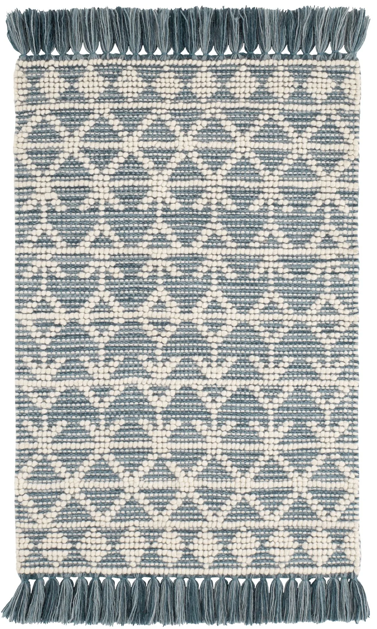 Pembrook Blue Handwoven Wool Rug - Image 1