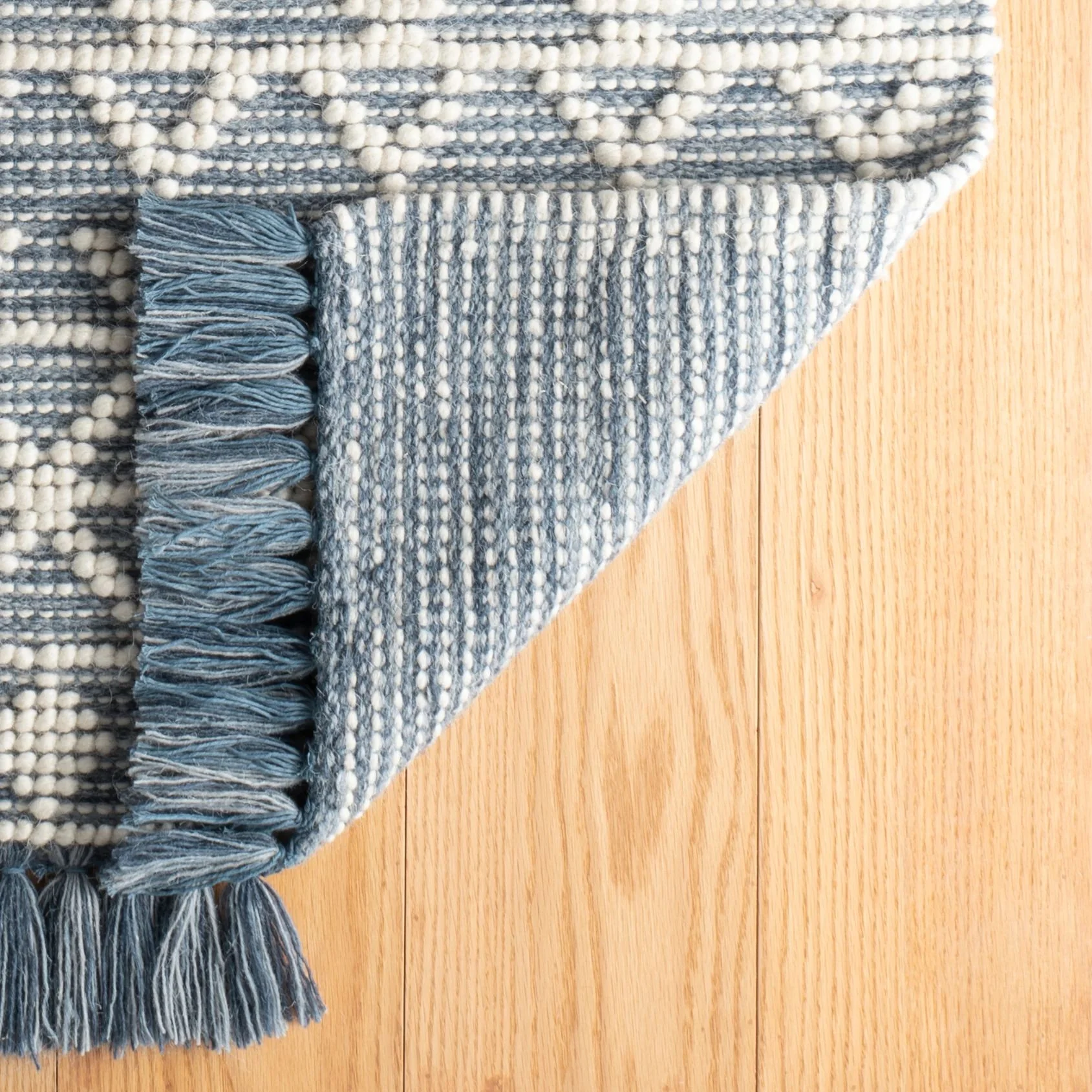 Pembrook Blue Handwoven Wool Rug - Image 3