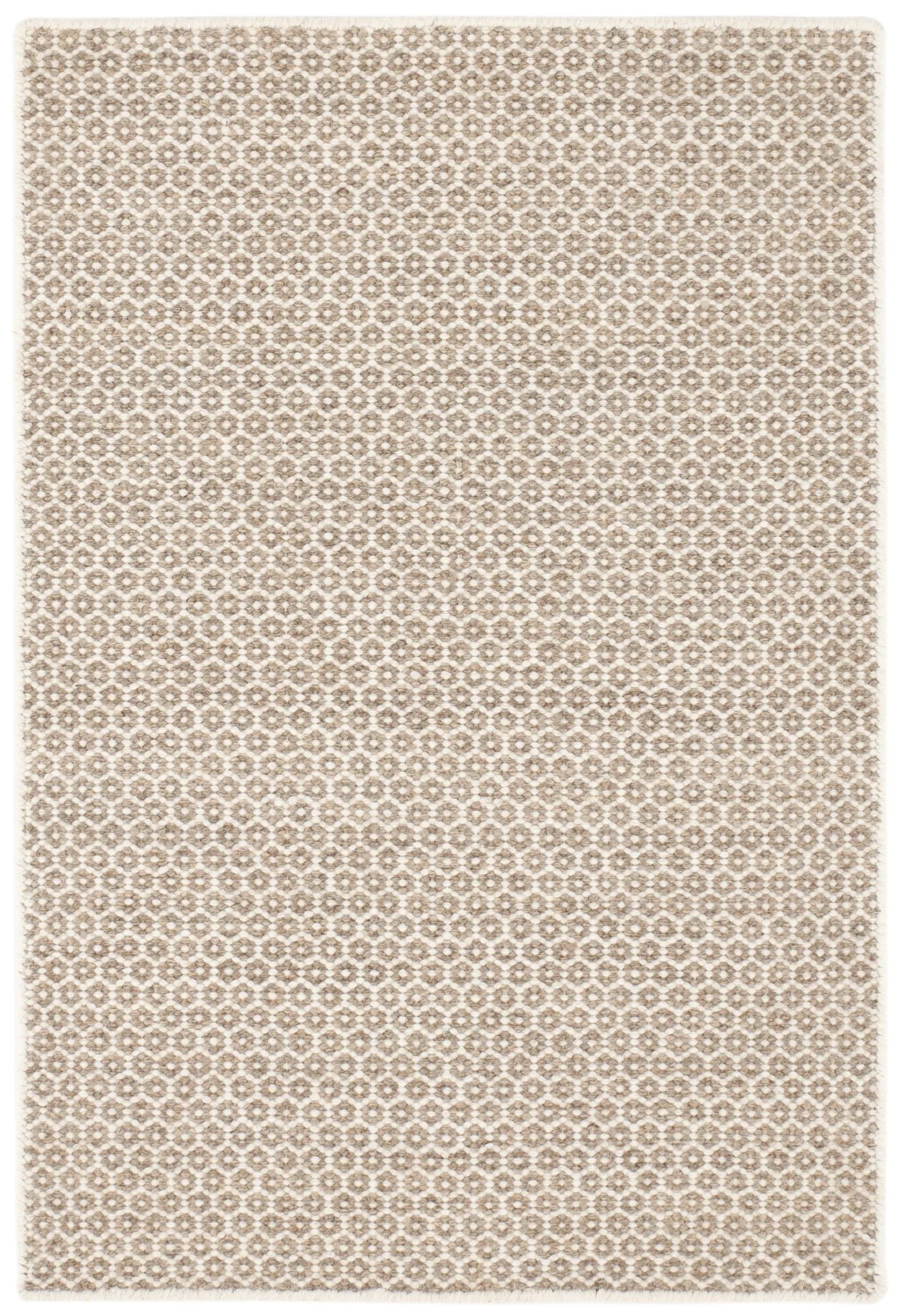 Honeycomb Natural Handwoven Wool Rug - Image 1