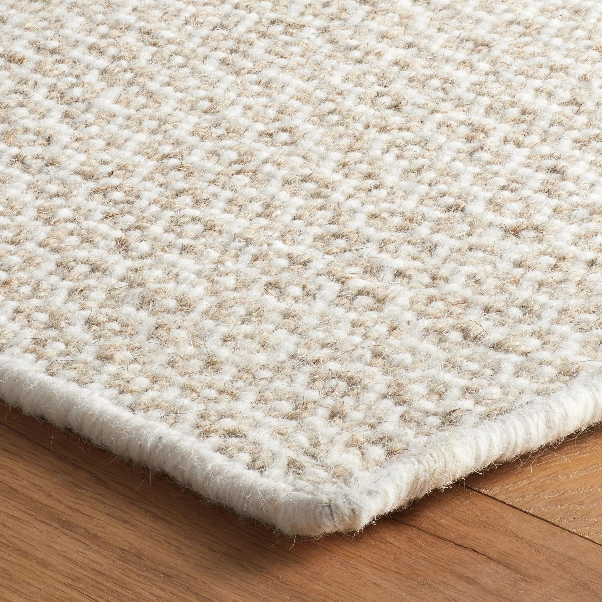 Honeycomb Natural Handwoven Wool Rug - Image 3