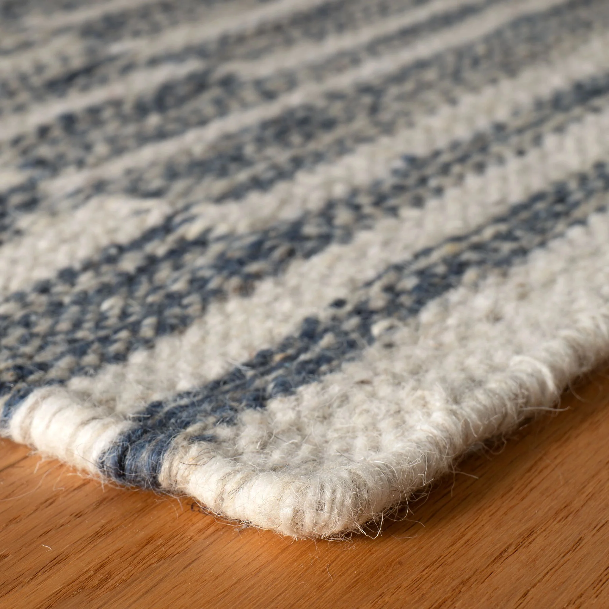 Heights Denim Handwoven Wool Rug - Image 2