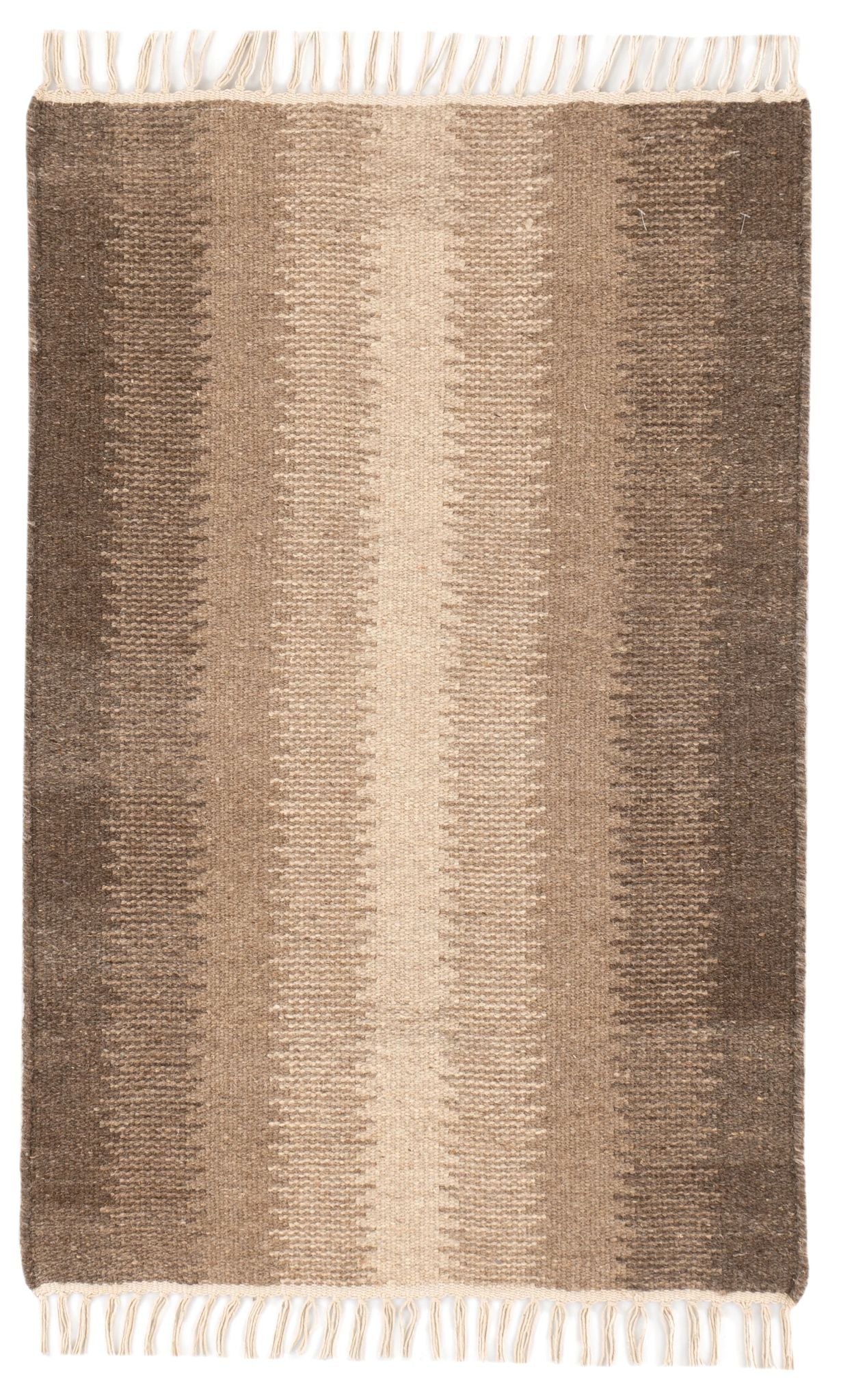 Ronan Ikat Natural Handwoven Wool Rug - Image 1