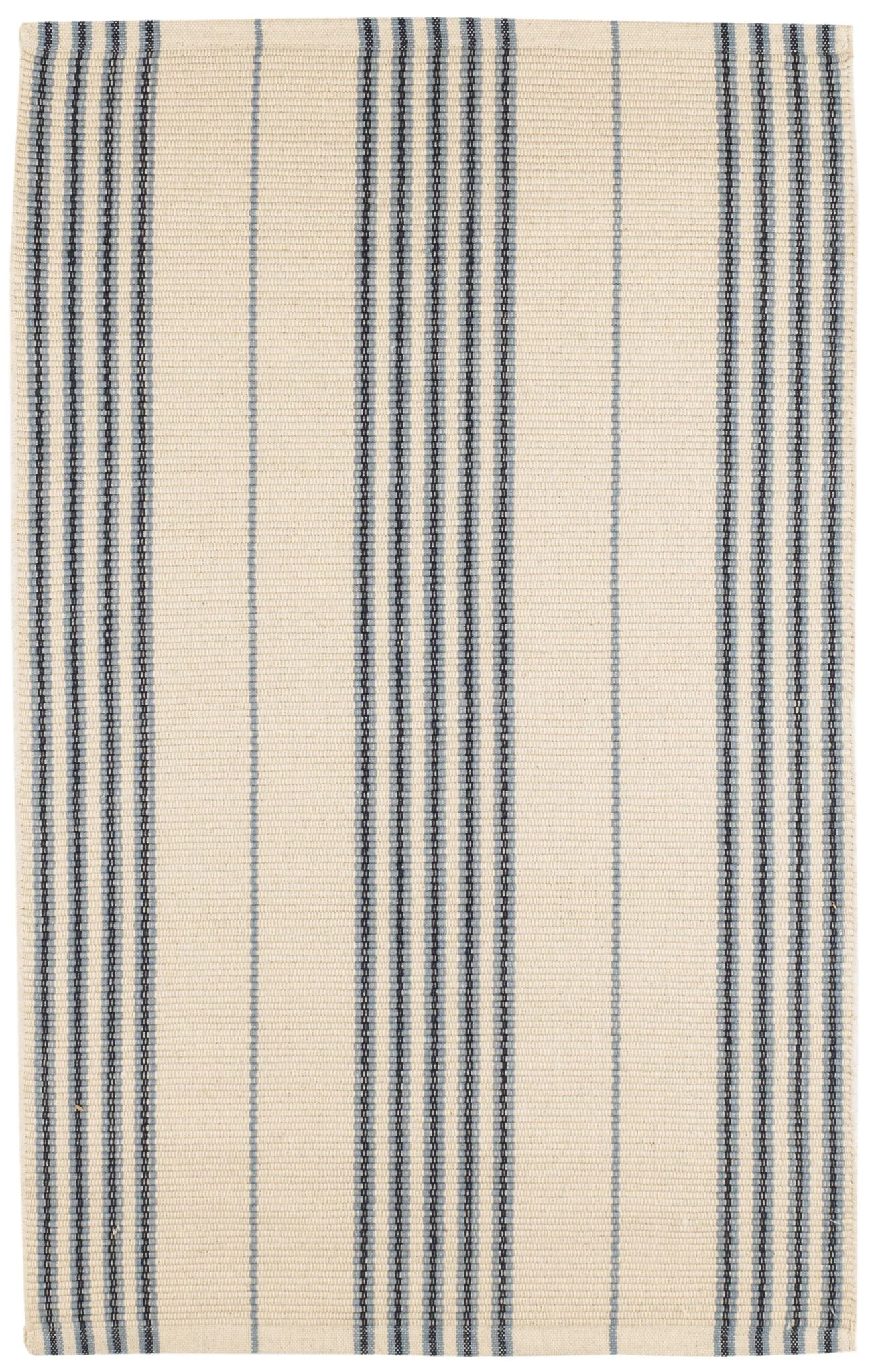Conway Blue Handwoven Cotton Rug - Image 1