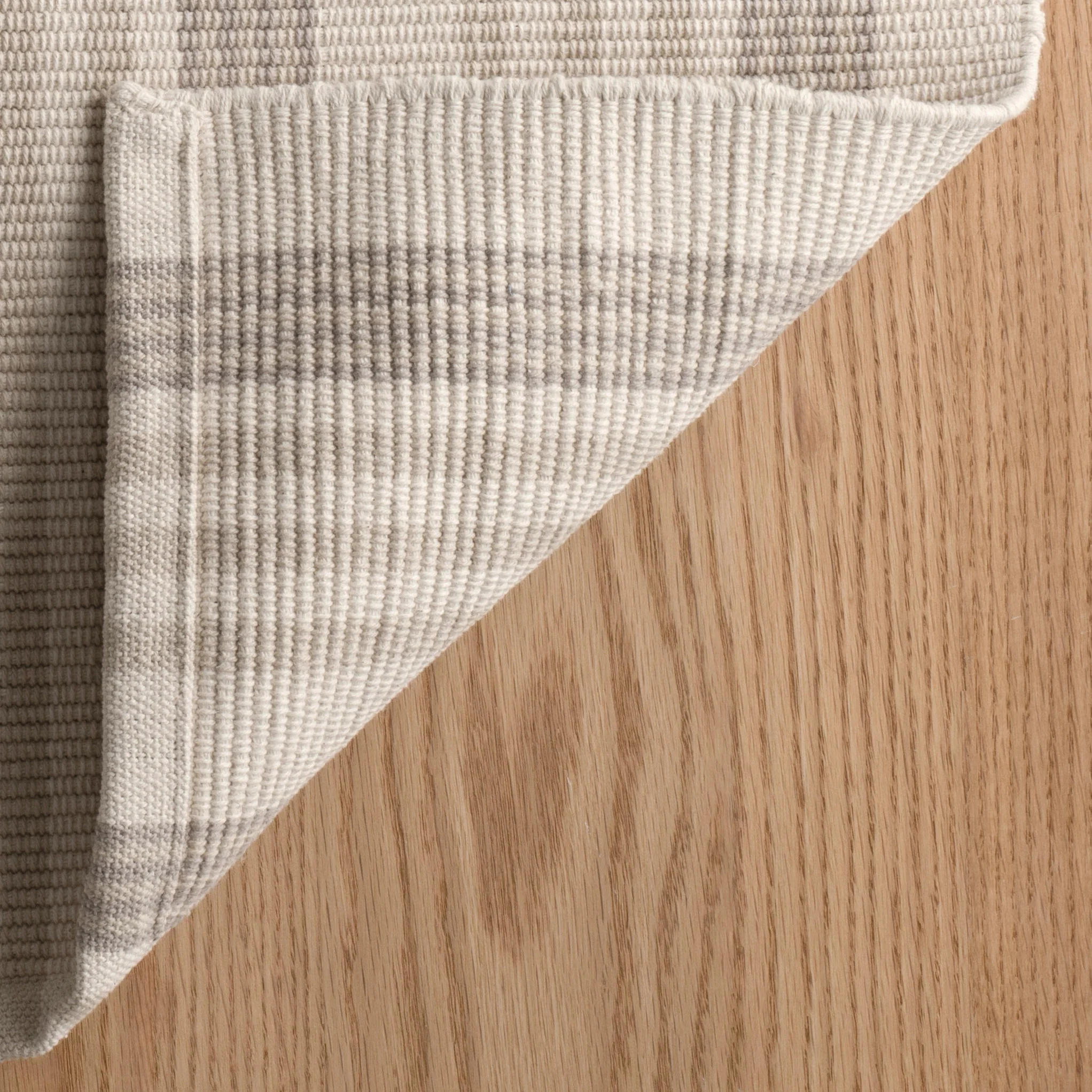 Putney Stripe Ivory Handwoven Cotton Rug - Image 3
