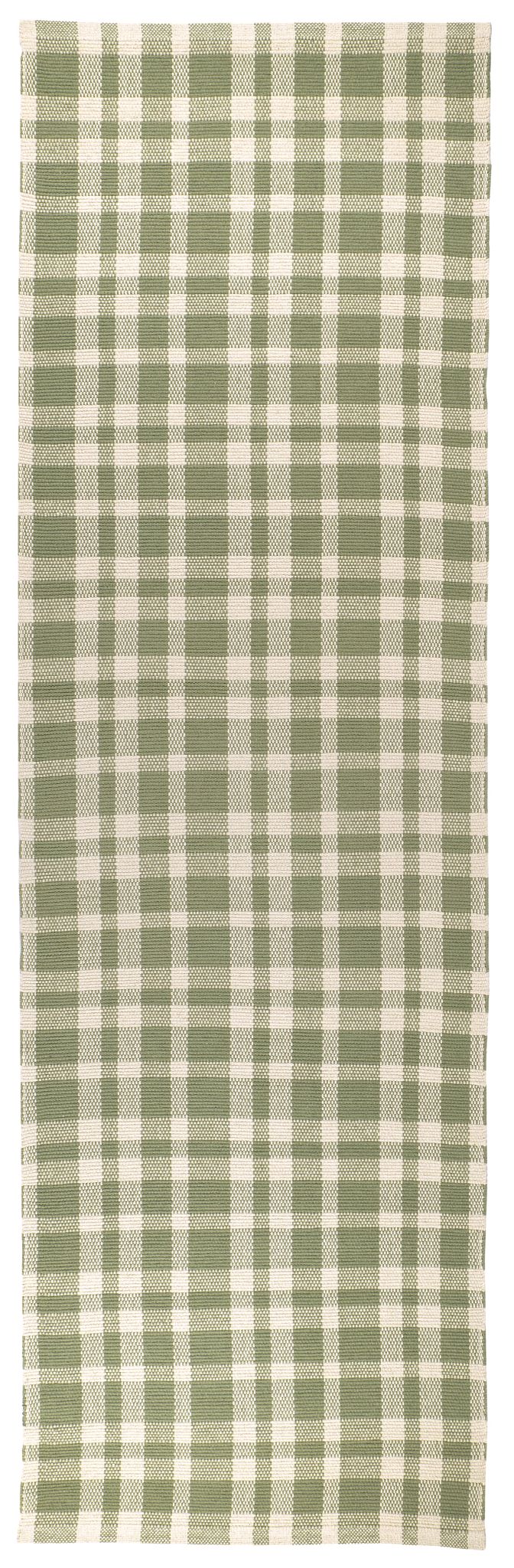 Tattersall Sage Handwoven Cotton Rug - Image 3