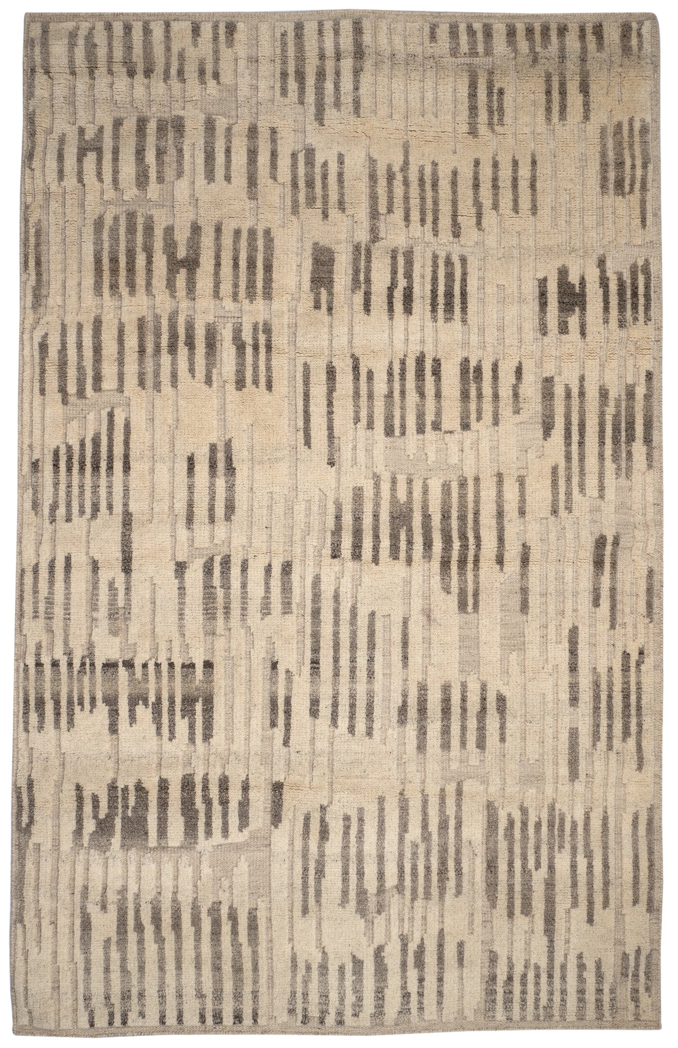 Hicks Natural Hand Knotted Wool Rug - Image 1