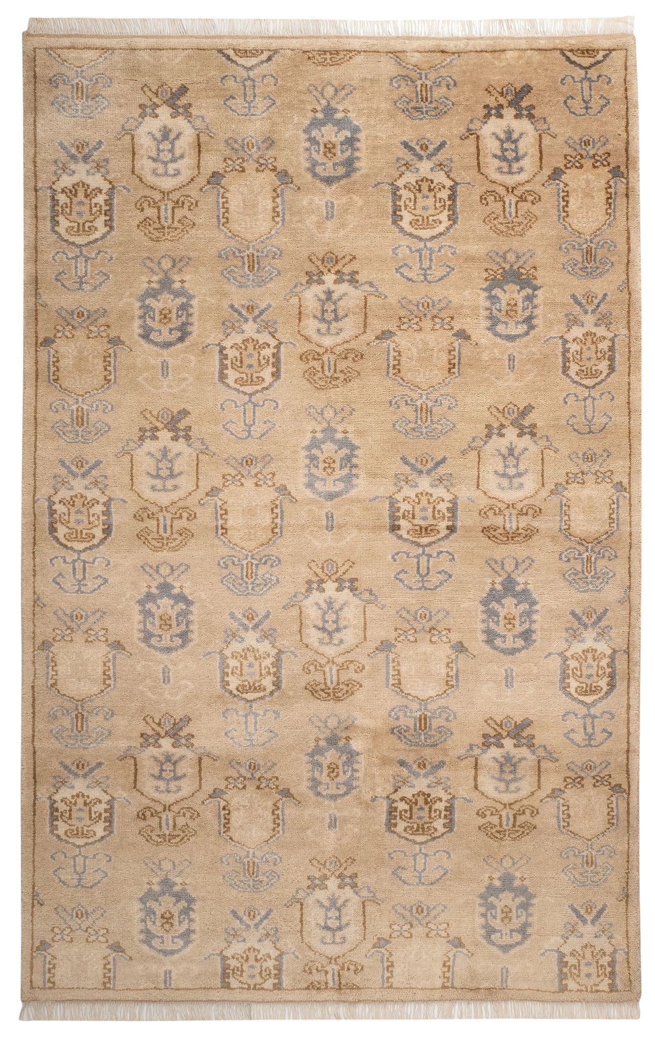 Ashby Taupe Hand Knotted Wool Rug - Image 1