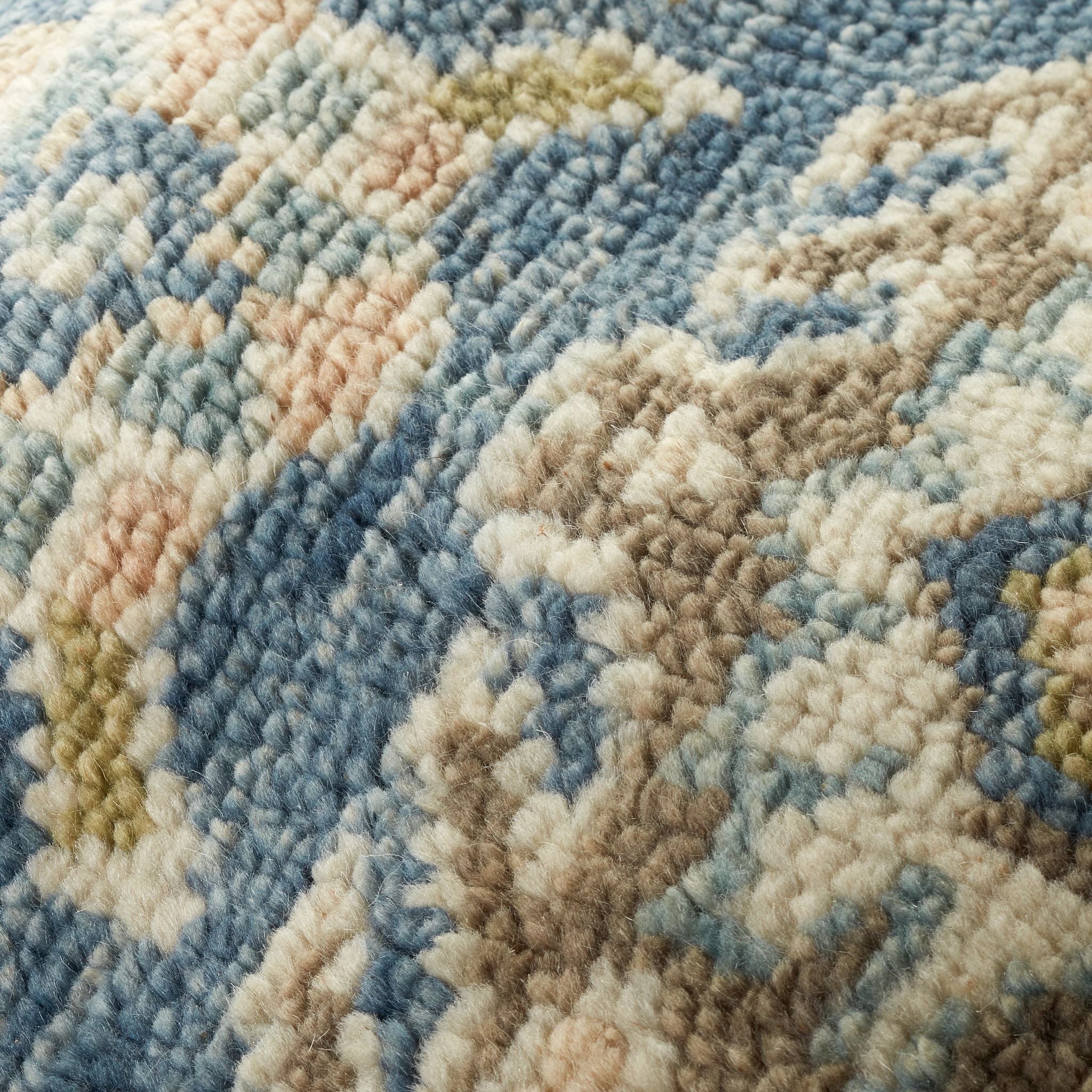 Camille Navy Hand Knotted Wool Rug - Image 2