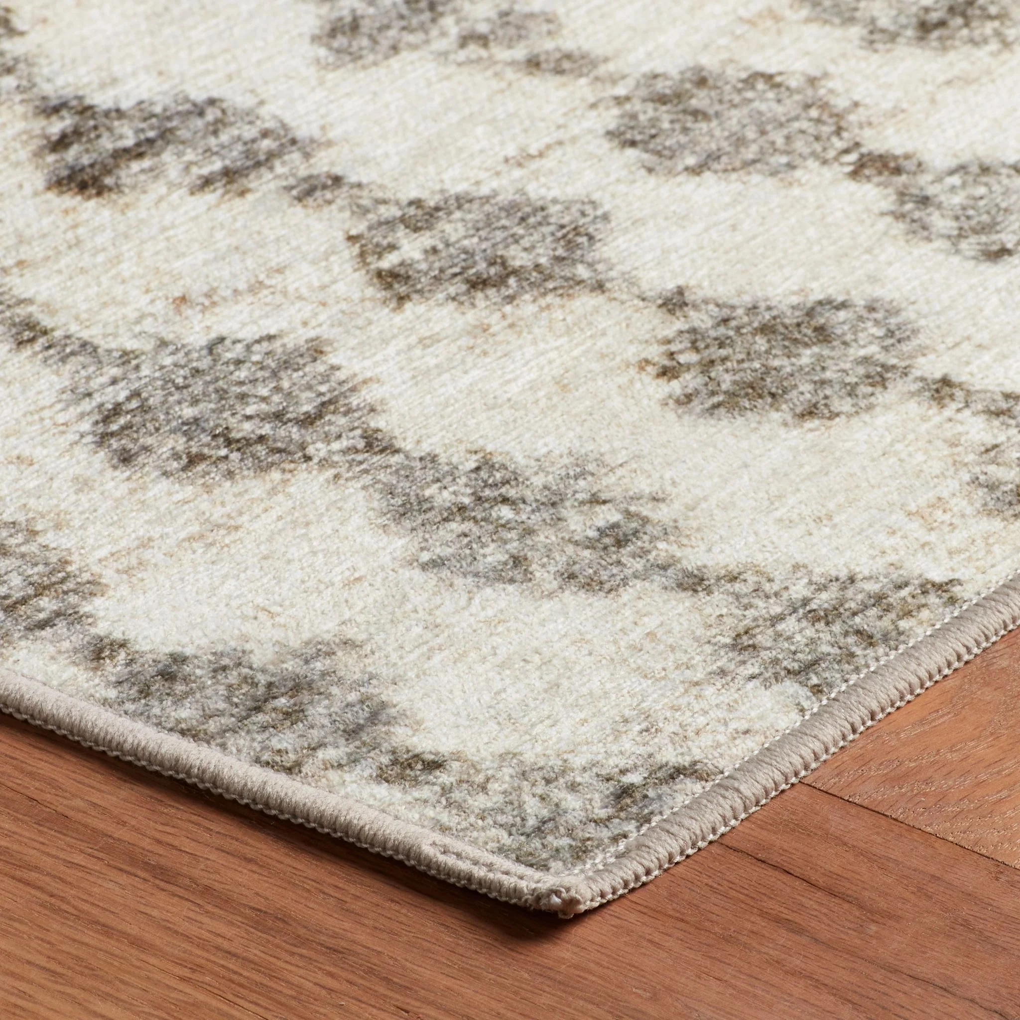 Izzy Grey Machine Washable Rug - Image 2