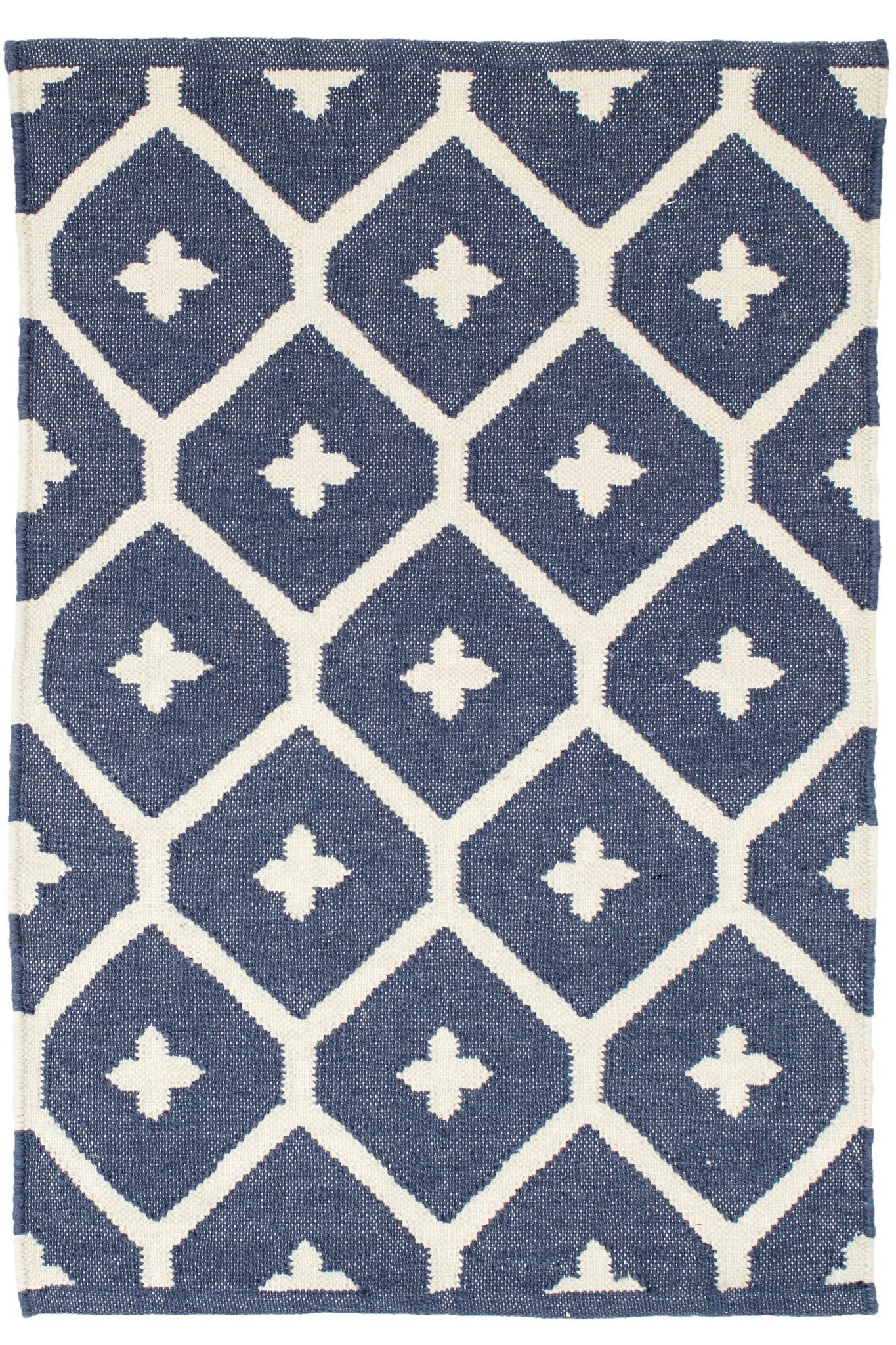 Elizabeth Navy Handwoven Indoor/Outdoor Rug - Image 1