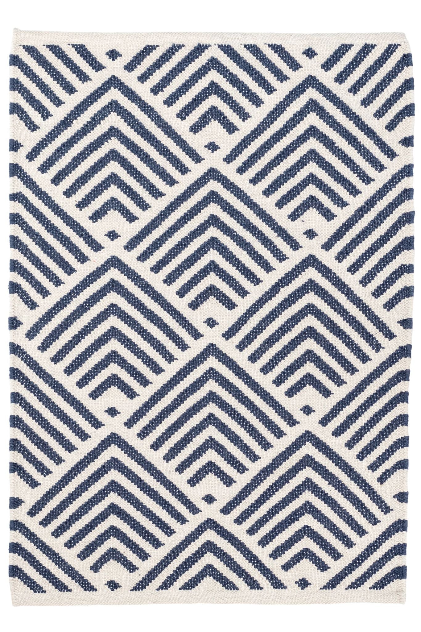 Cleo Navy Handwoven Indoor/Outdoor Rug - Image 1