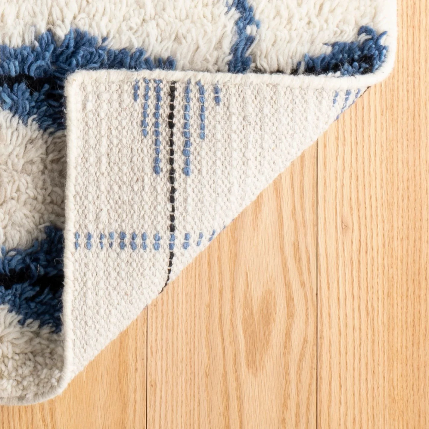 Noma Indigo Handwoven Wool Rug - Image 3