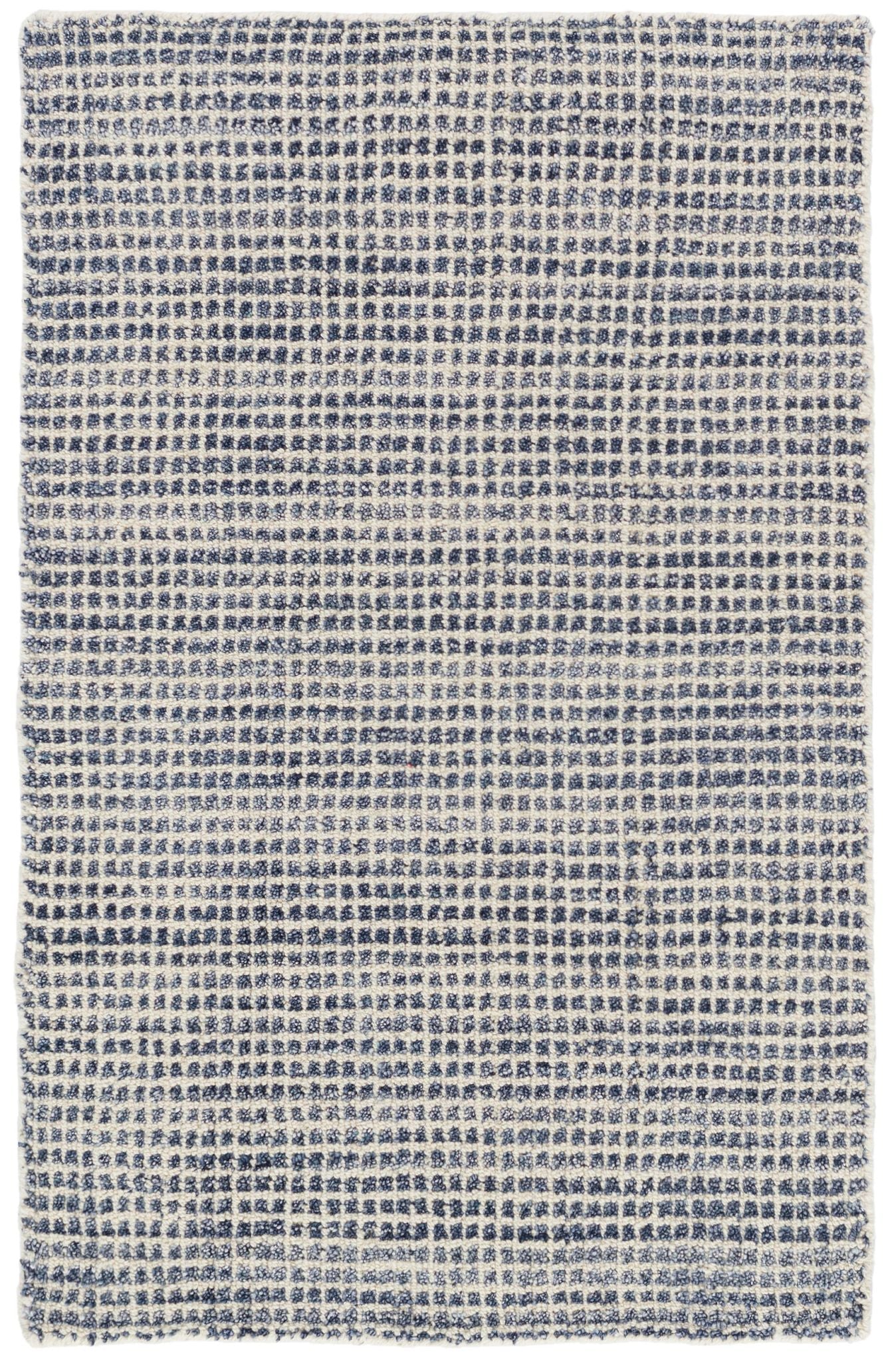 Homer Blue Hand Loom Knotted Wool/Viscose Rug - Image 1