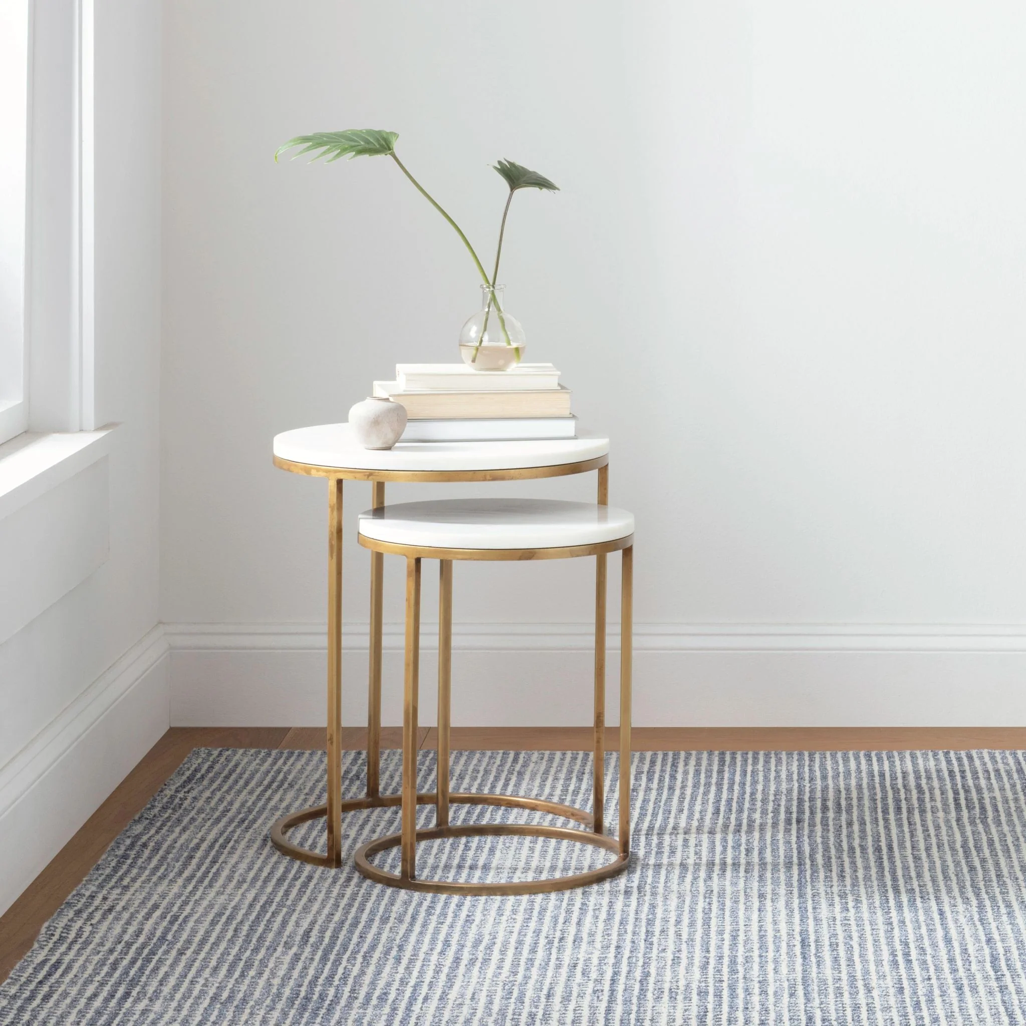 Homer Blue Hand Loom Knotted Wool/Viscose Rug - Image 3