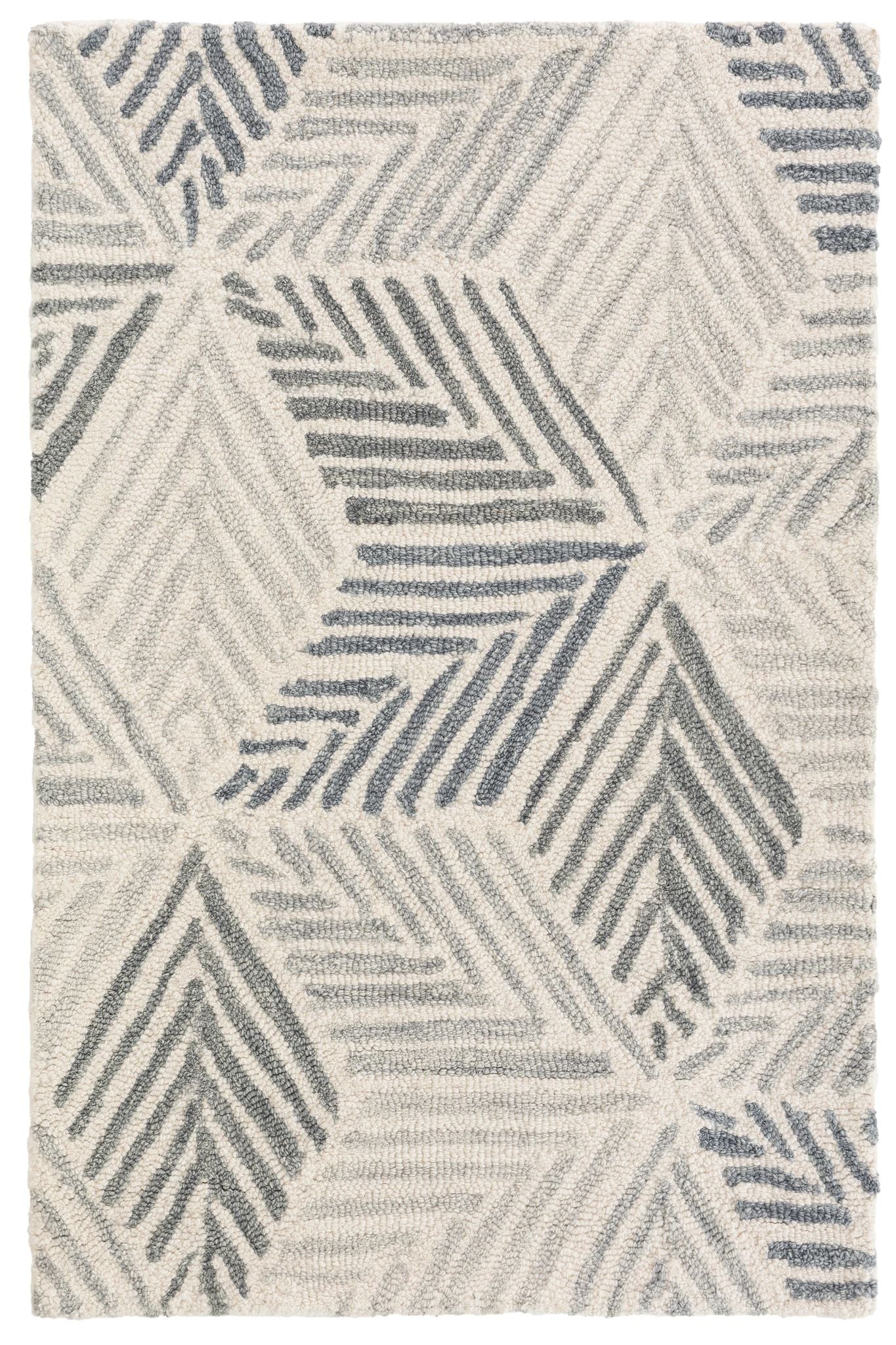 Karari Blue Hand Hooked Wool Rug - Image 1
