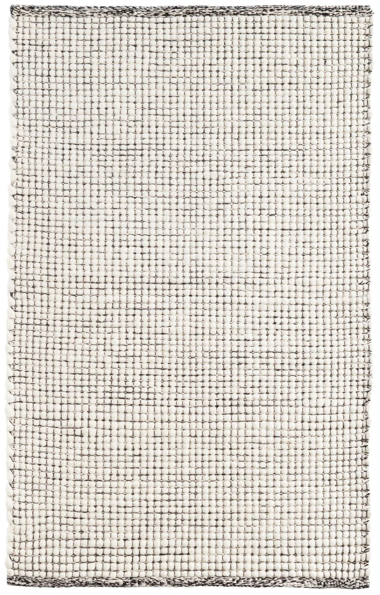 Network Black Handwoven Wool Rug - Image 1