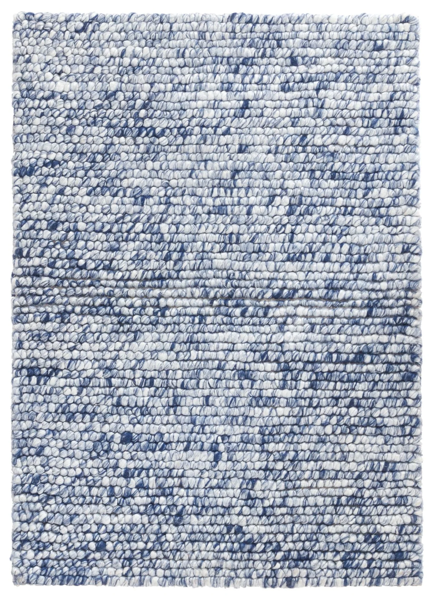 Niels Navy Handwoven Wool/Viscose Rug - Image 1