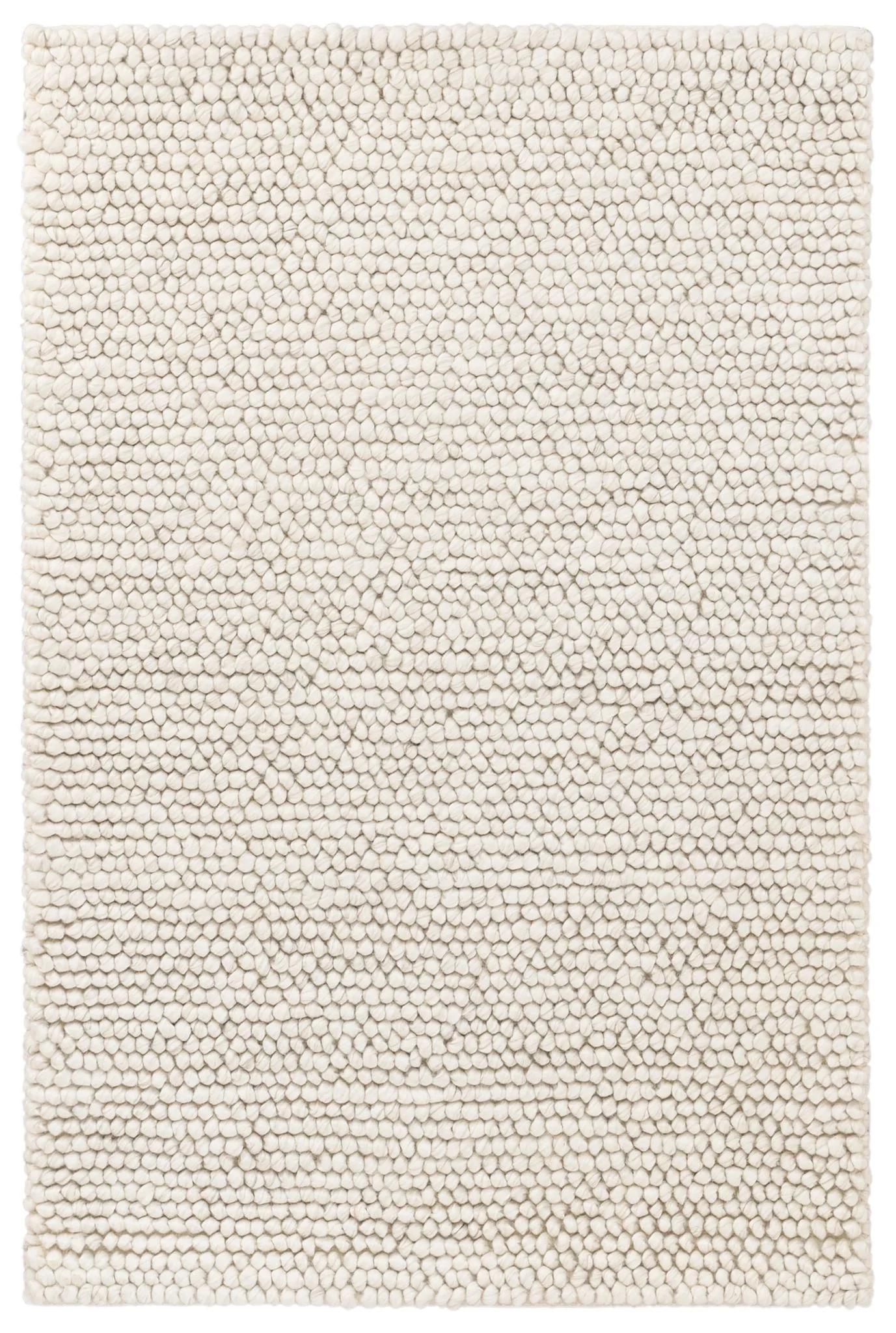 Niels Ivory Handwoven Wool/Viscose Rug - Image 1