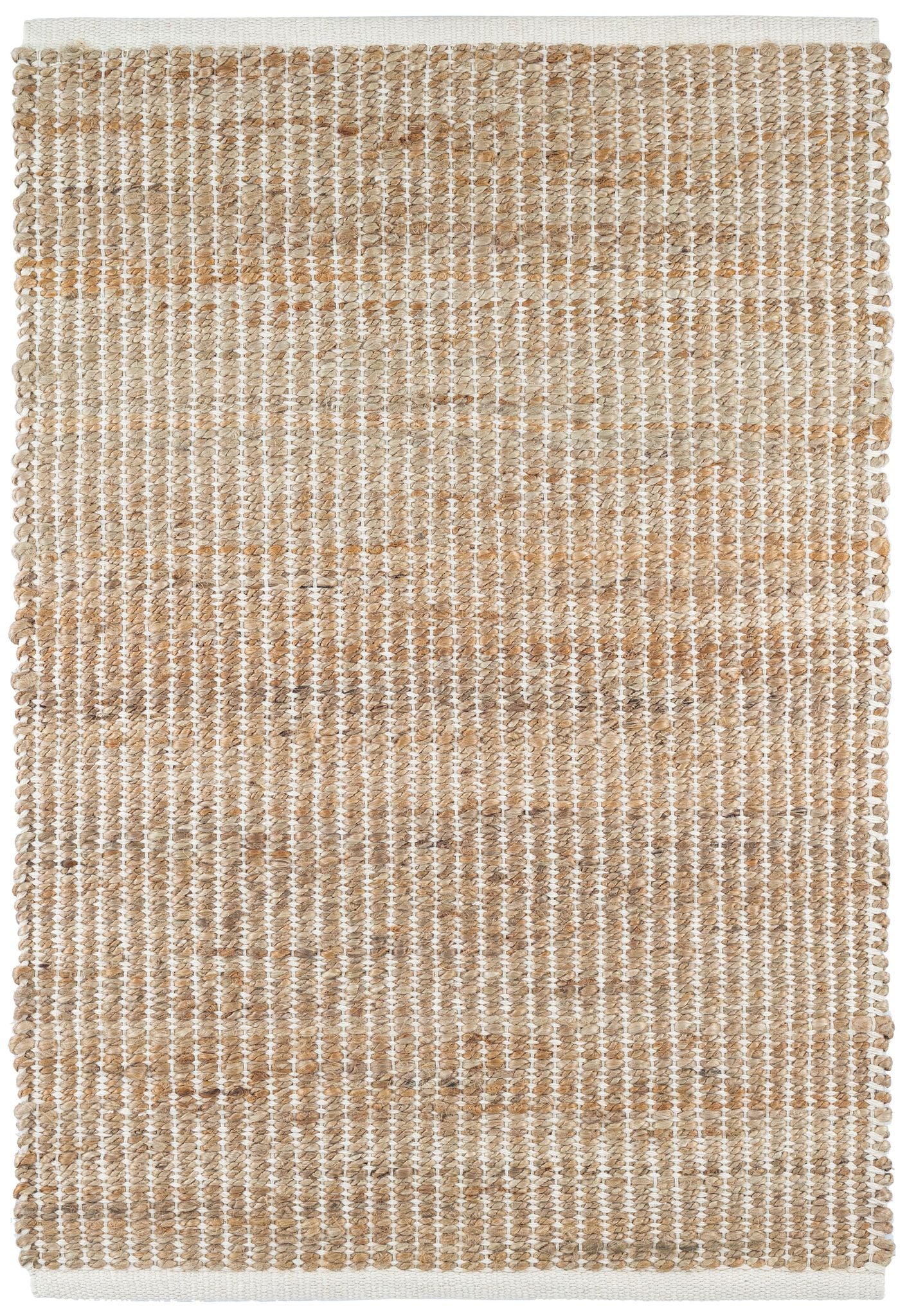 Gridwork Ivory Handwoven Jute Rug - Image 1