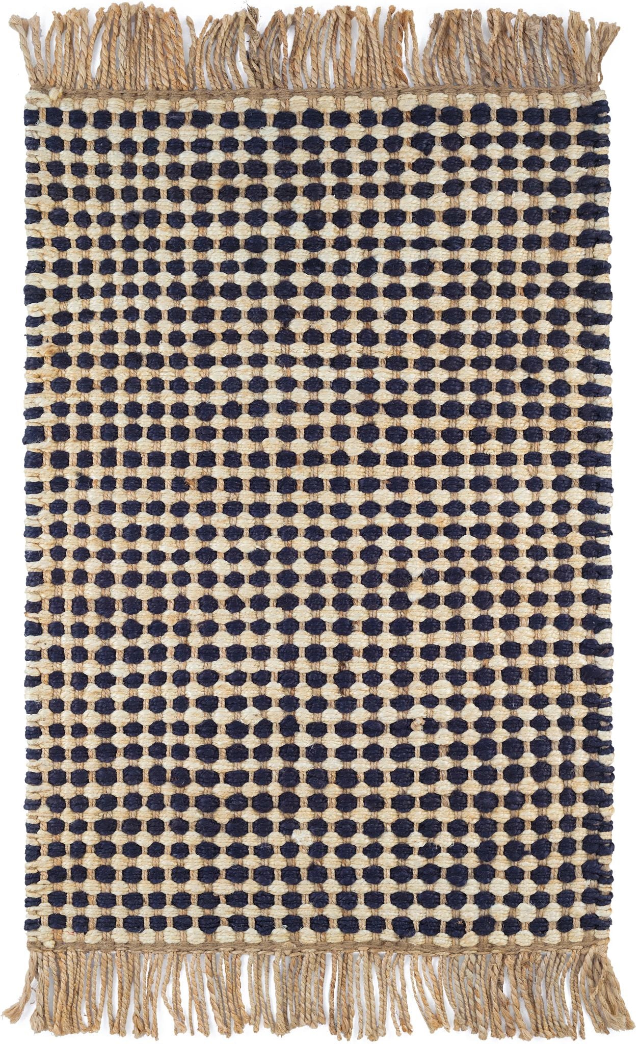 Kuba Black Handwoven Jute Rug - Image 1