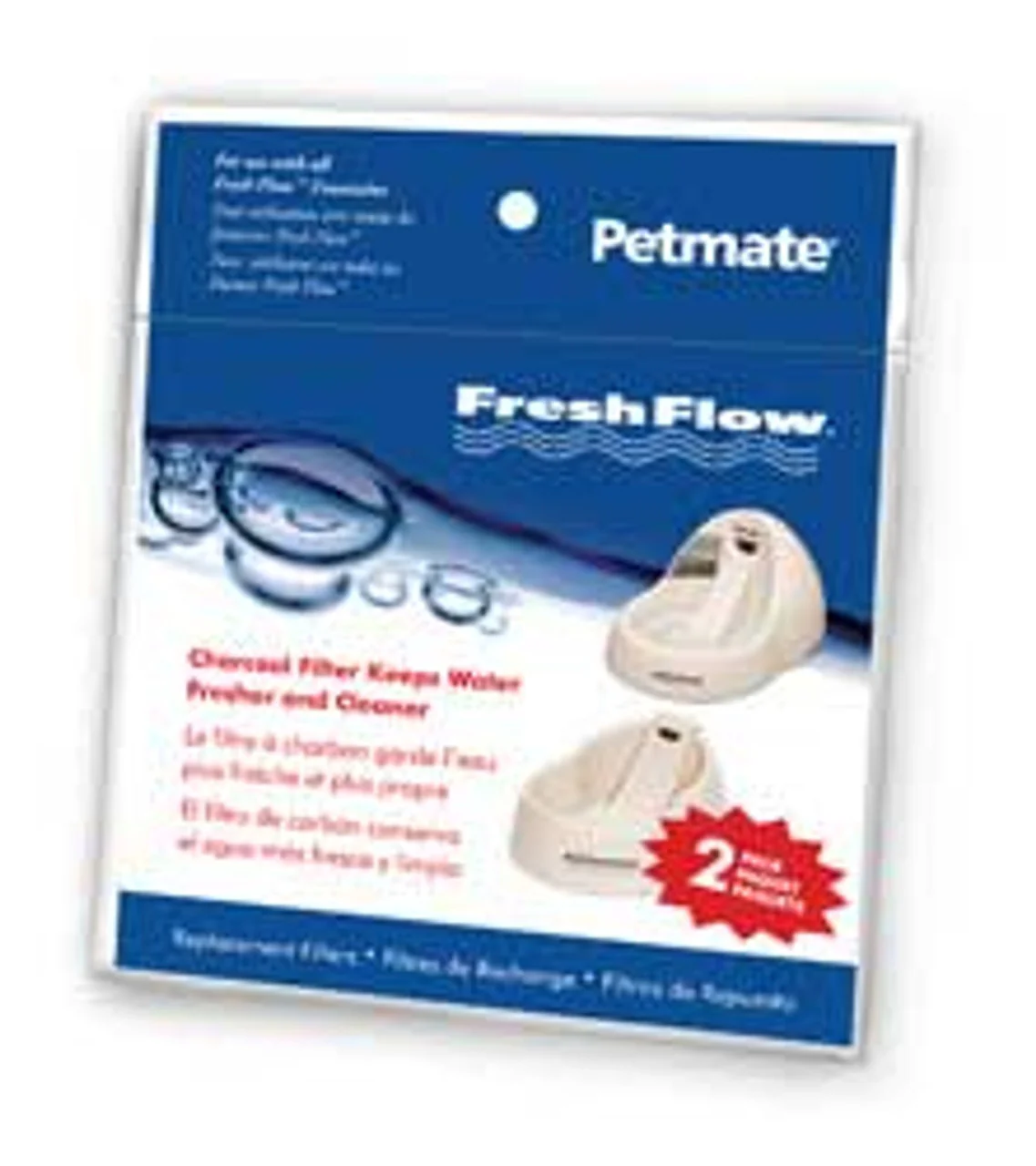 Petmate Doskocil Co. Inc. Fresh Flow® Replacement Filters 2 Count - Image 1