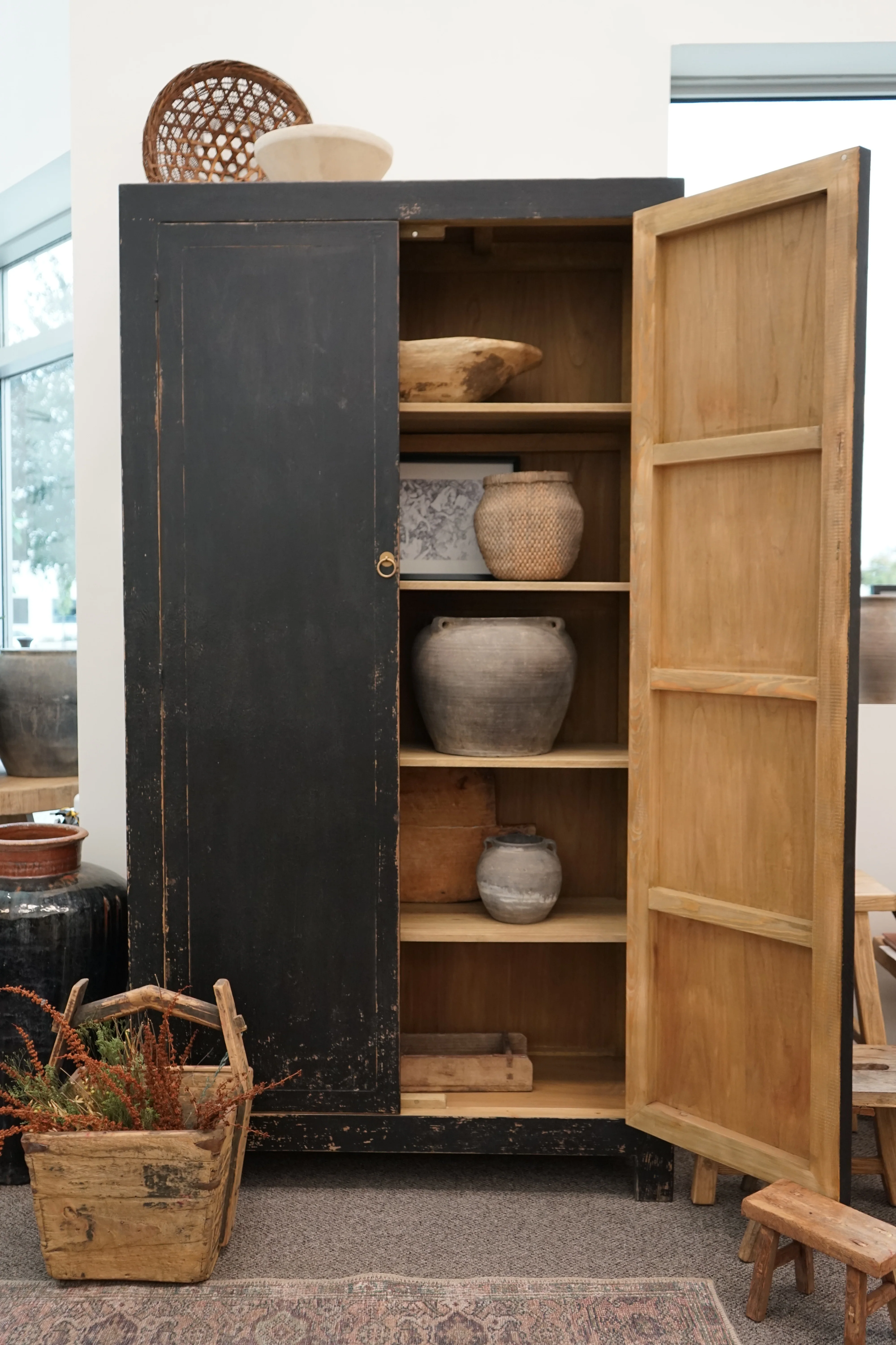 Tall Alwin Armoire - Reclaimed Wood - Image 3