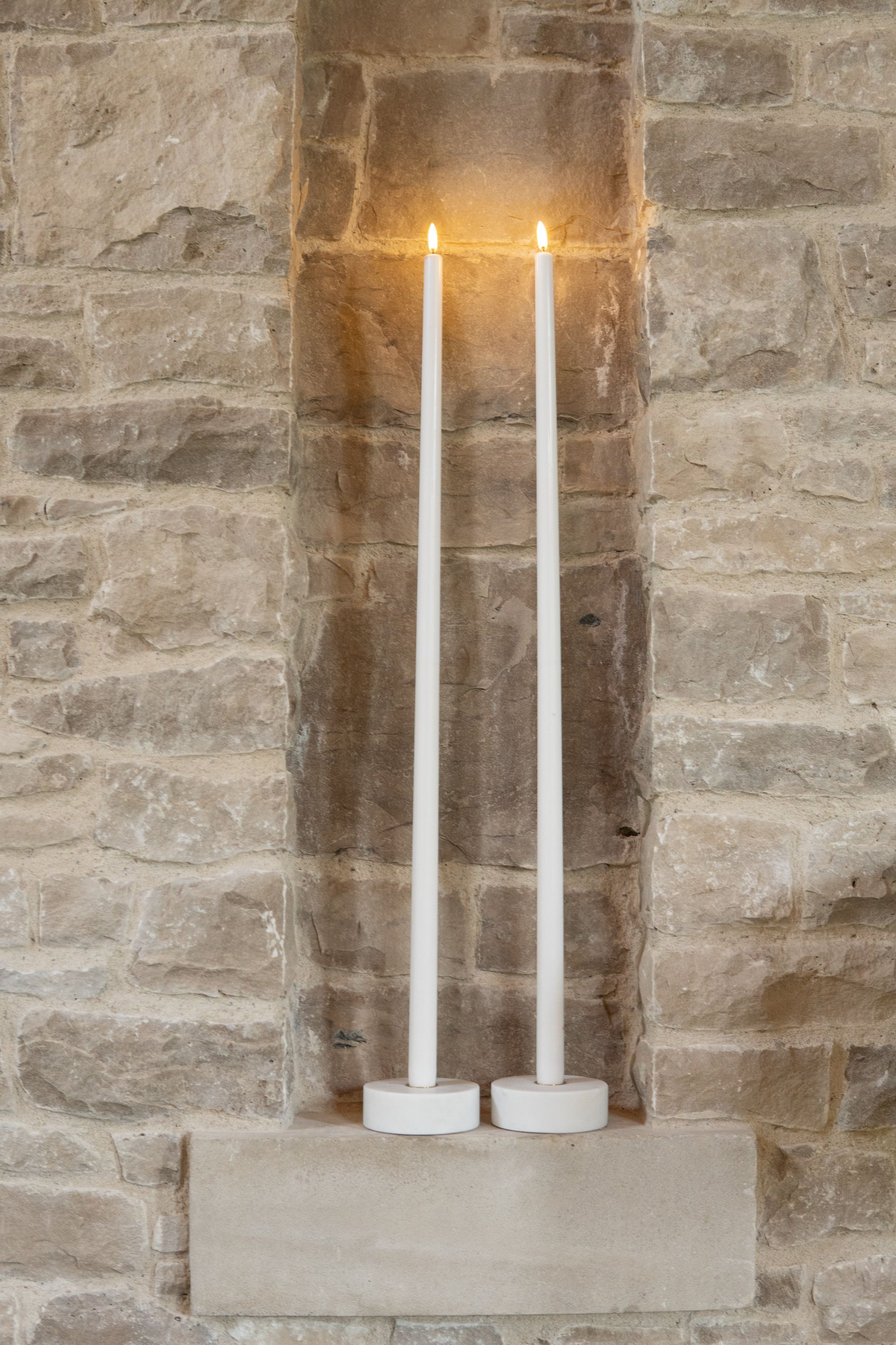 LED Taper Candle White - Image 1