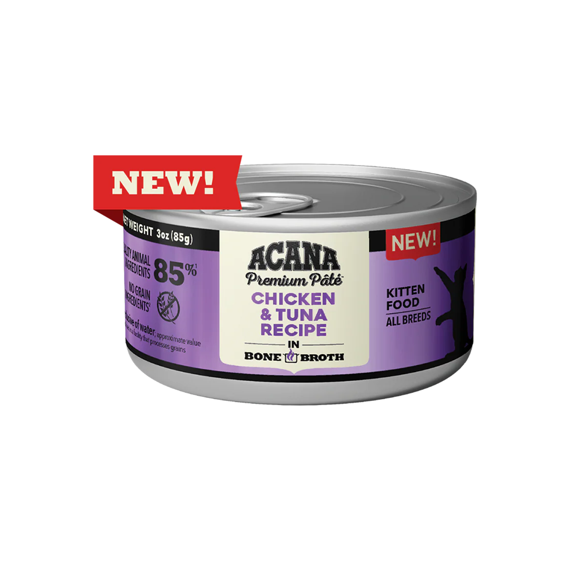 Acana Premium Pate 3oz Canned Cat Food Chicken and Tuna Kitten
