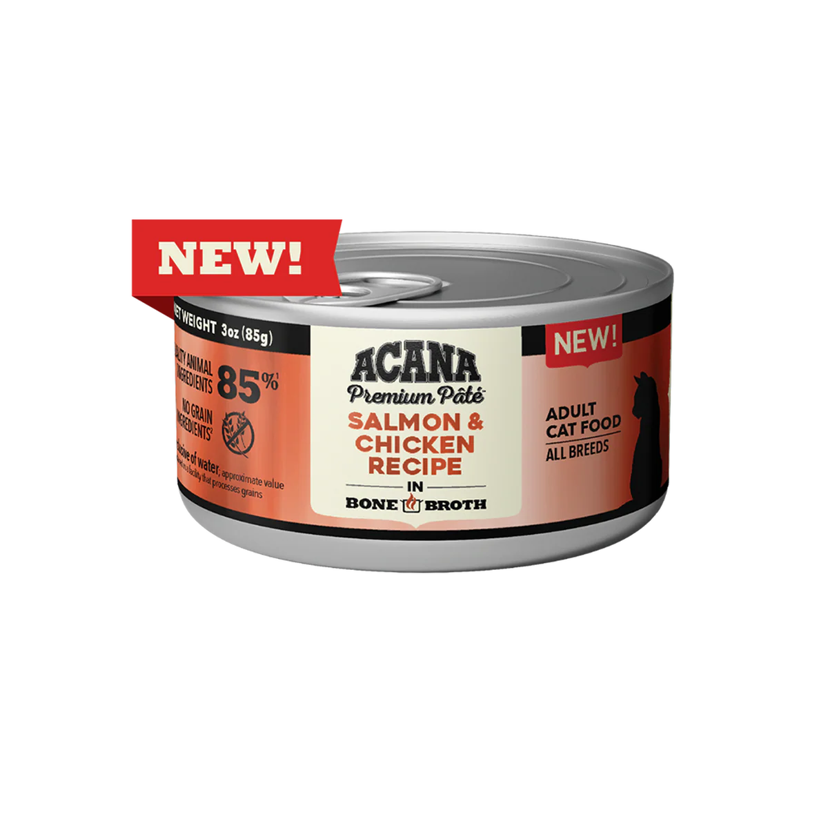 Acana Premium Pate 3oz Canned Cat Food Salmon and Chicken