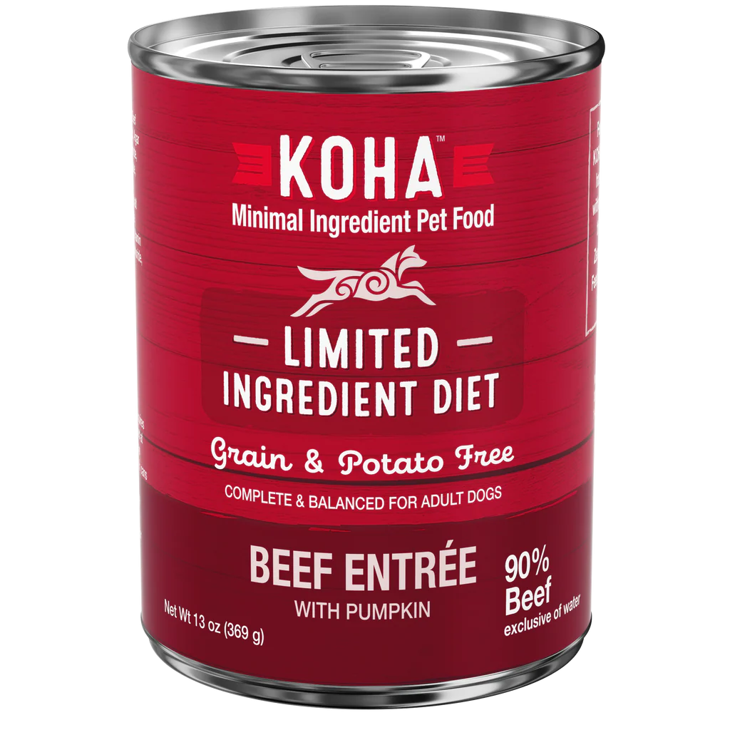 Koha Grain Free Limited Ingredient 13.2oz Canned Dog Food 90% Beef - Image 1