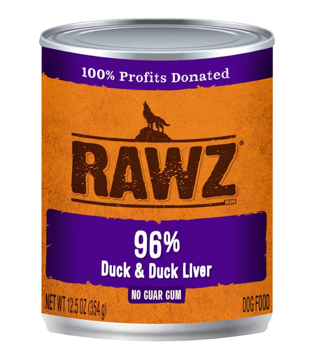 Rawz Canned Dog Food 12.5 oz Pate 96%  Duck - Image 1