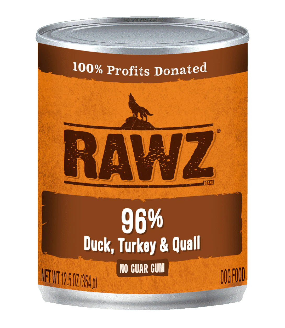 Rawz Canned Dog Food 12.5 oz Pate 96%  Turkey and Quail - Image 1