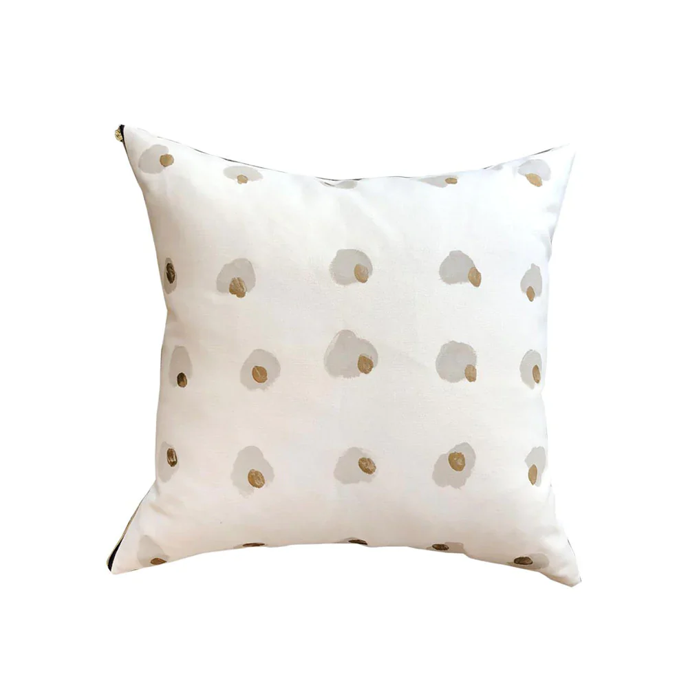 Hand Painted Polka Dot Pillows - Image 1