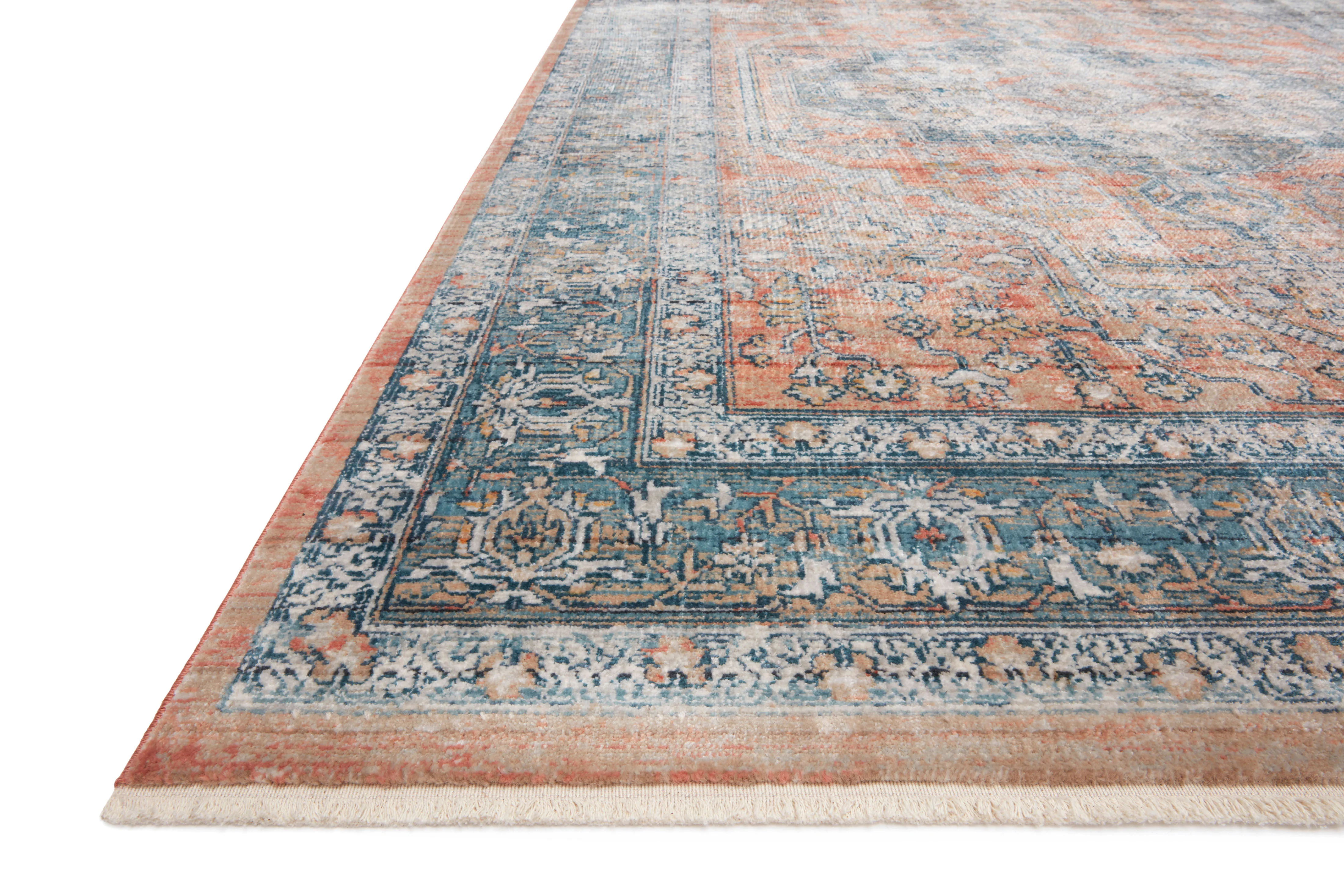 Magnolia Home by Joanna Gaines x Loloi Elise Coral / Blue Rug - Image 2