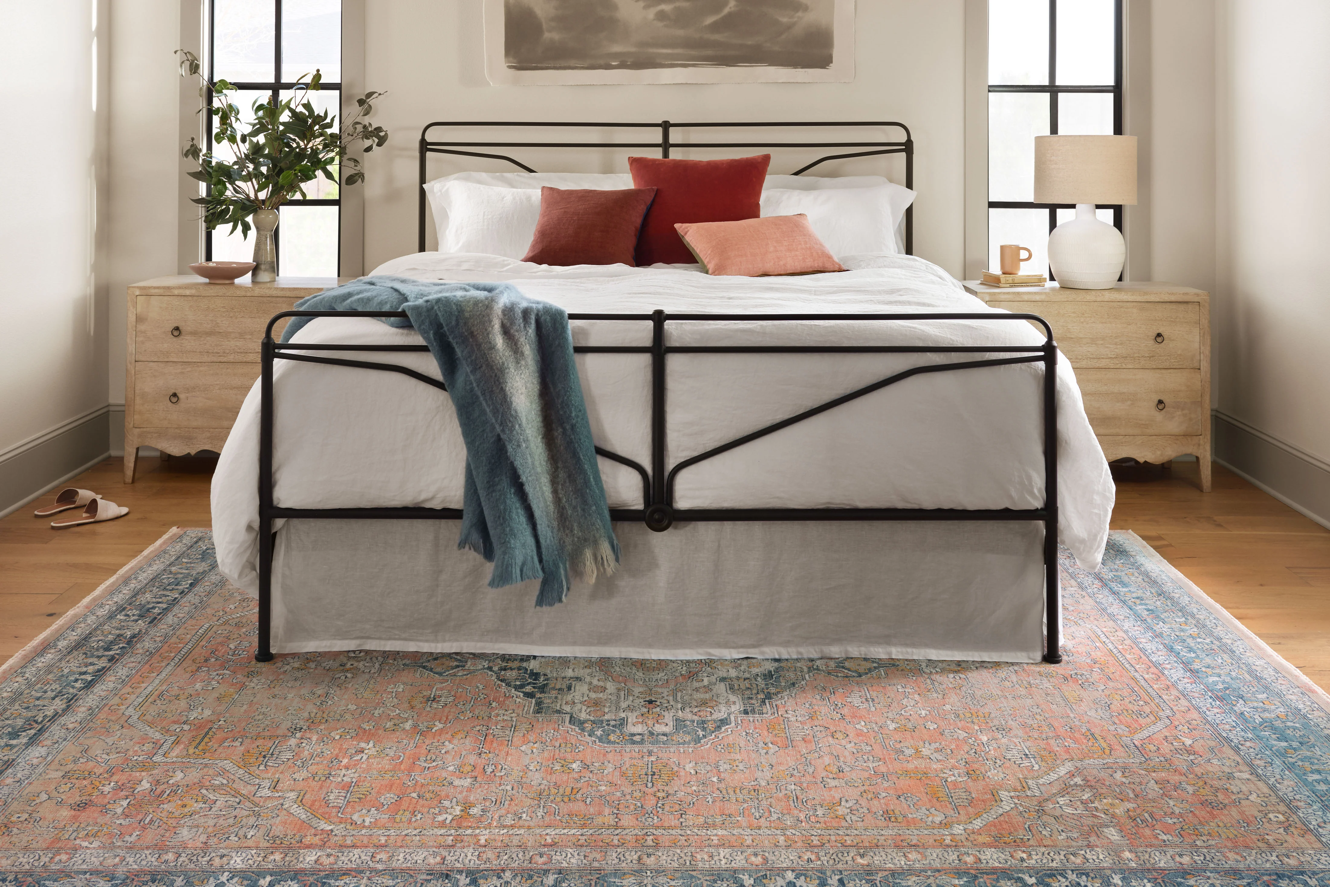 Magnolia Home by Joanna Gaines x Loloi Elise Coral / Blue Rug - Image 3