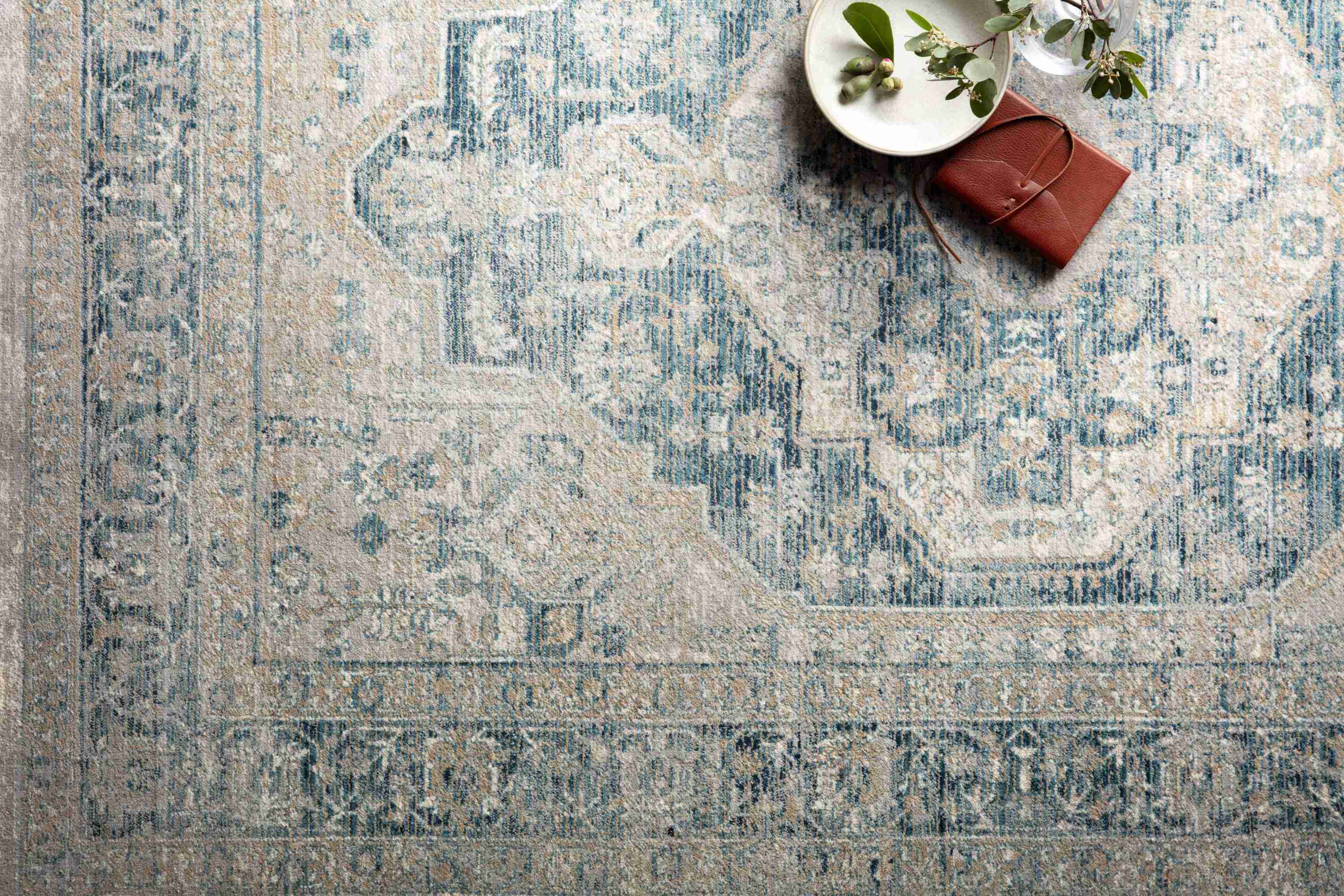 Magnolia Home by Joanna Gaines x Loloi Elise Neutral / Blue Rug - Image 3