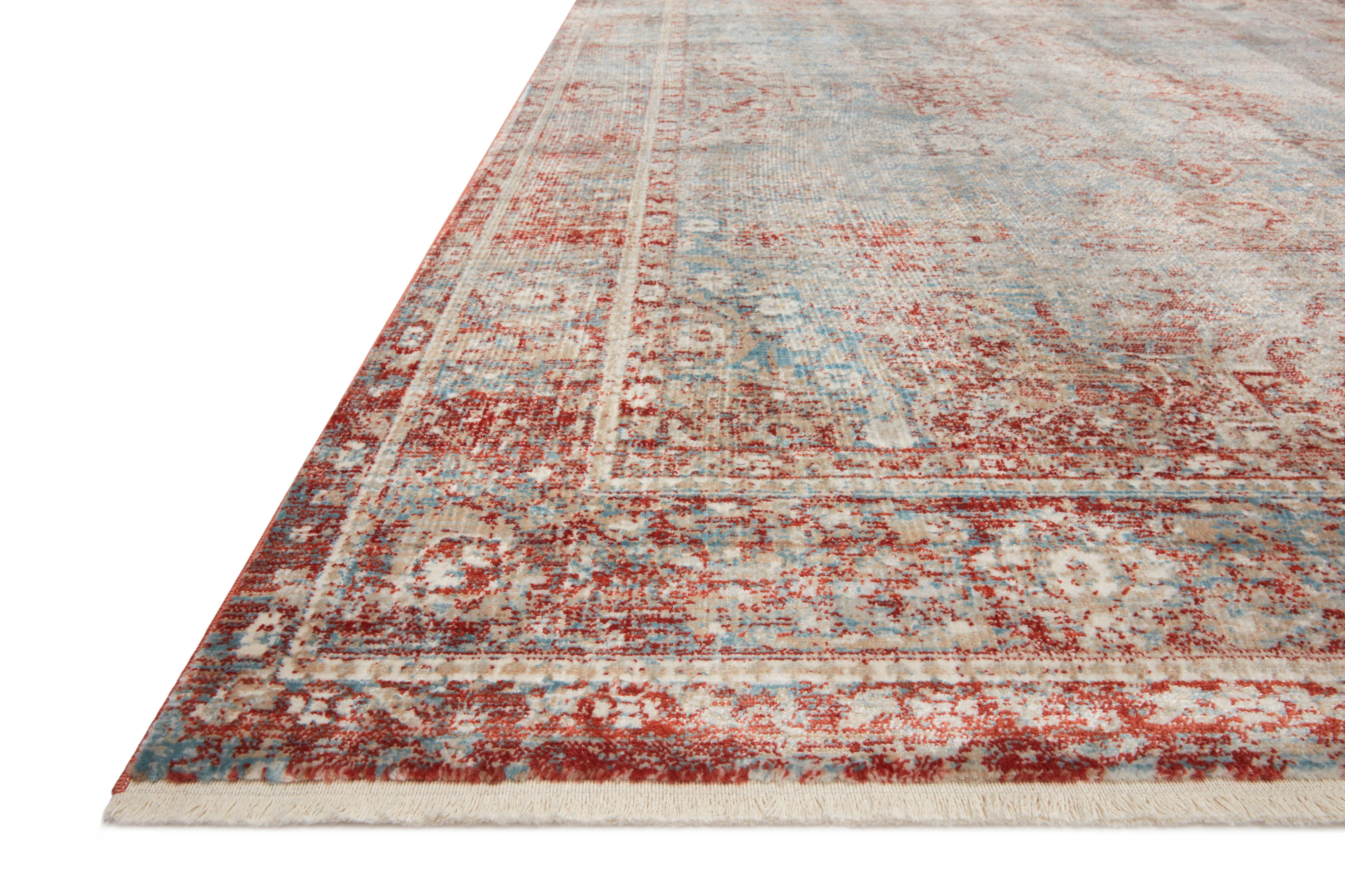 Magnolia Home by Joanna Gaines x Loloi Elise Sky / Red Rug - Image 2