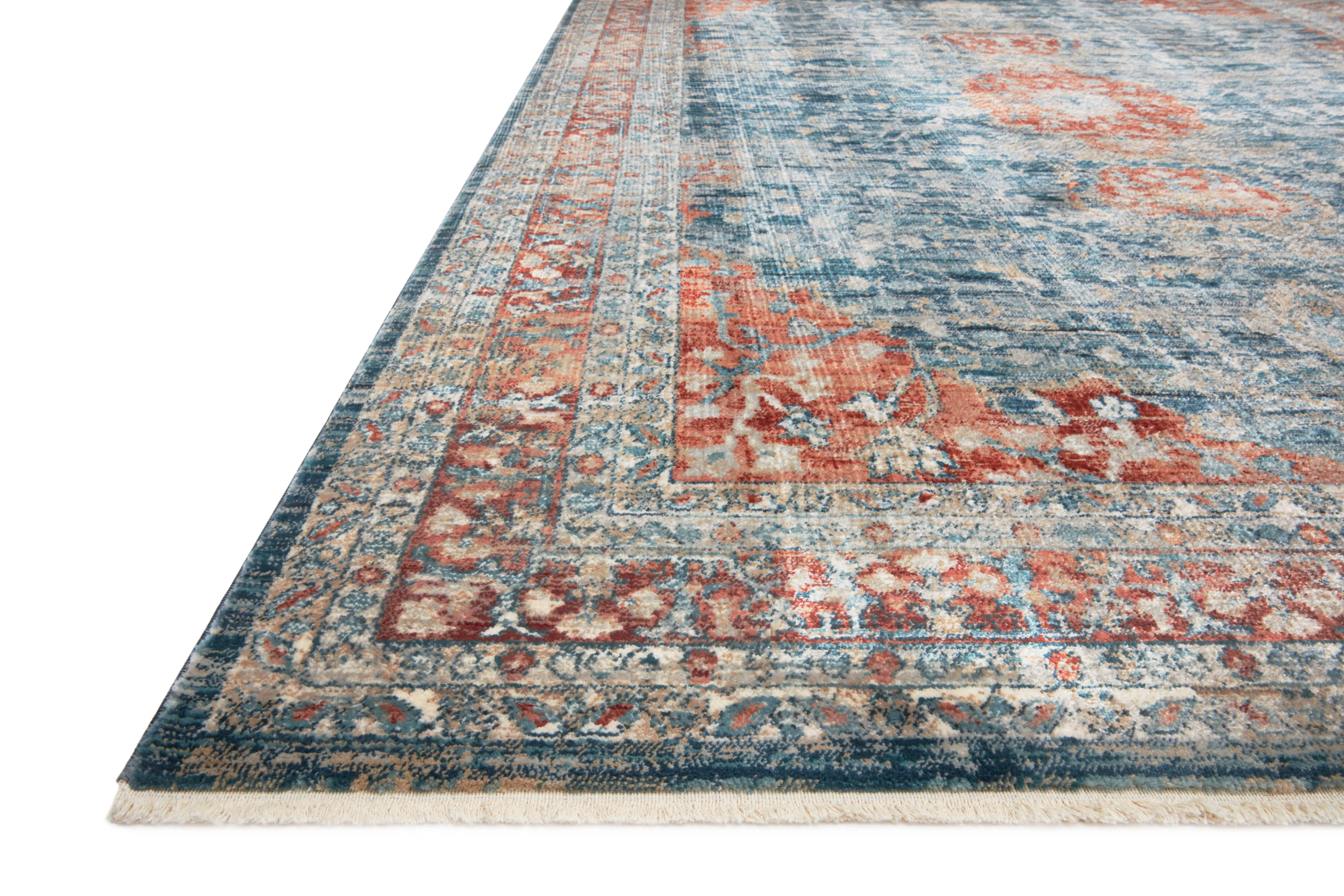 Magnolia Home by Joanna Gaines x Loloi Elise Navy / Red Rug - Image 2