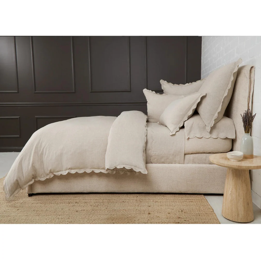 Aurora Duvet Cover, Flax - Image 2